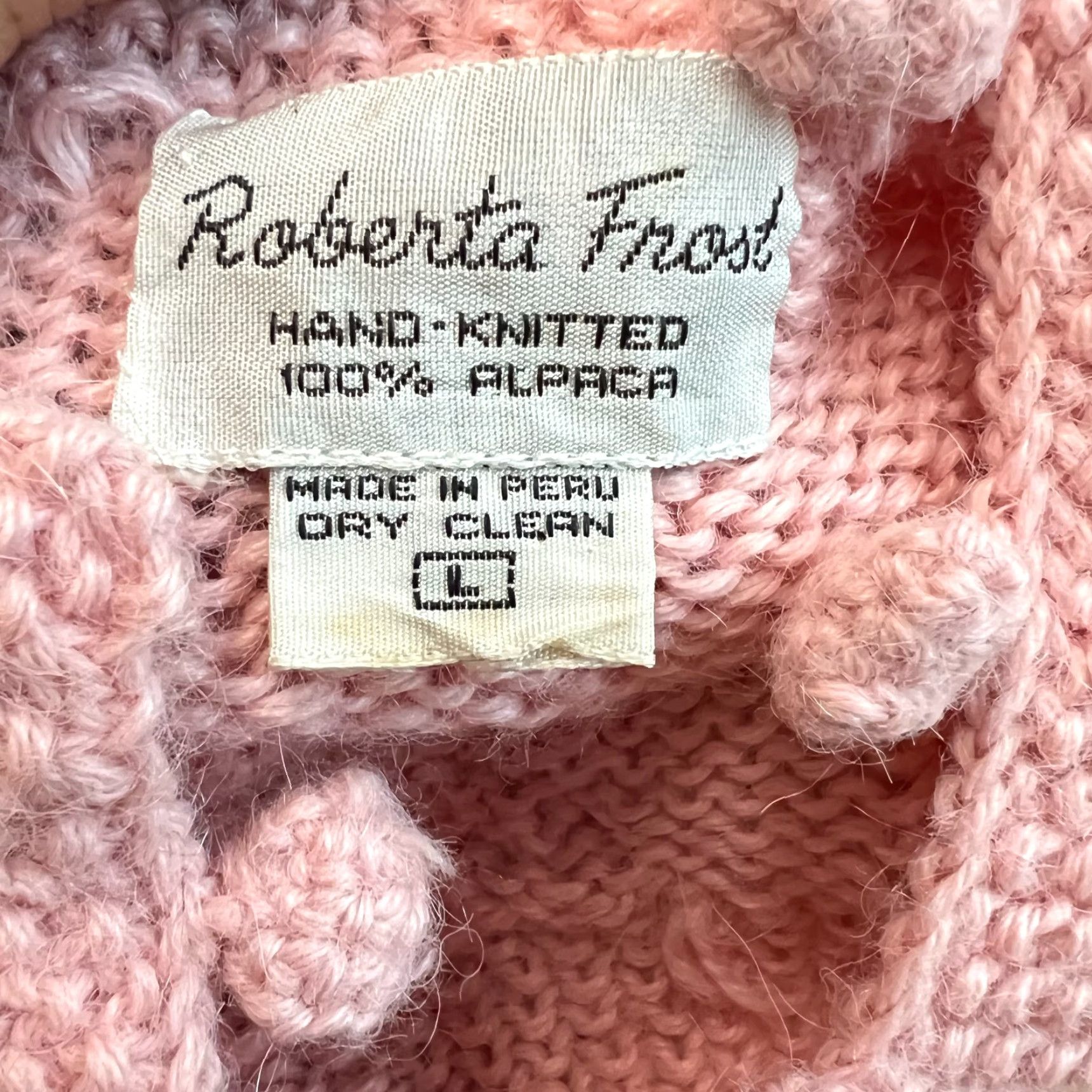 Pinko Roberta Frost Pink Cable-Knit Pullover Sweater - Women's Size L - Mock Neck, Alpaca, Casual, Solid, Long Sleeve Size L / US 10 / IT 46 - 7 Thumbnail