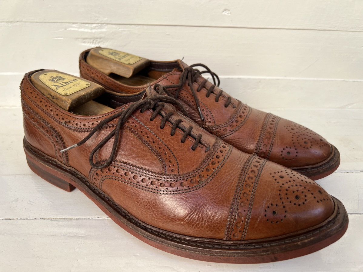 Allen Edmonds Allen Edmonds "STRANDMOK” Cap-Toe Oxfords Tan Dainite Sole Size US 10.5 / EU 43-44 - 1 Thumbnail
