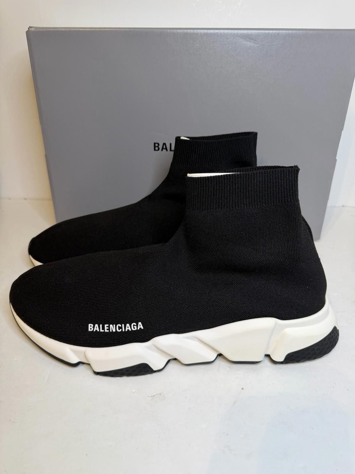 Balenciaga Balenciaga Speed Trainer LT Sneakers Black/White SZ 47 New Size US 14 / EU 47 - 3 Thumbnail