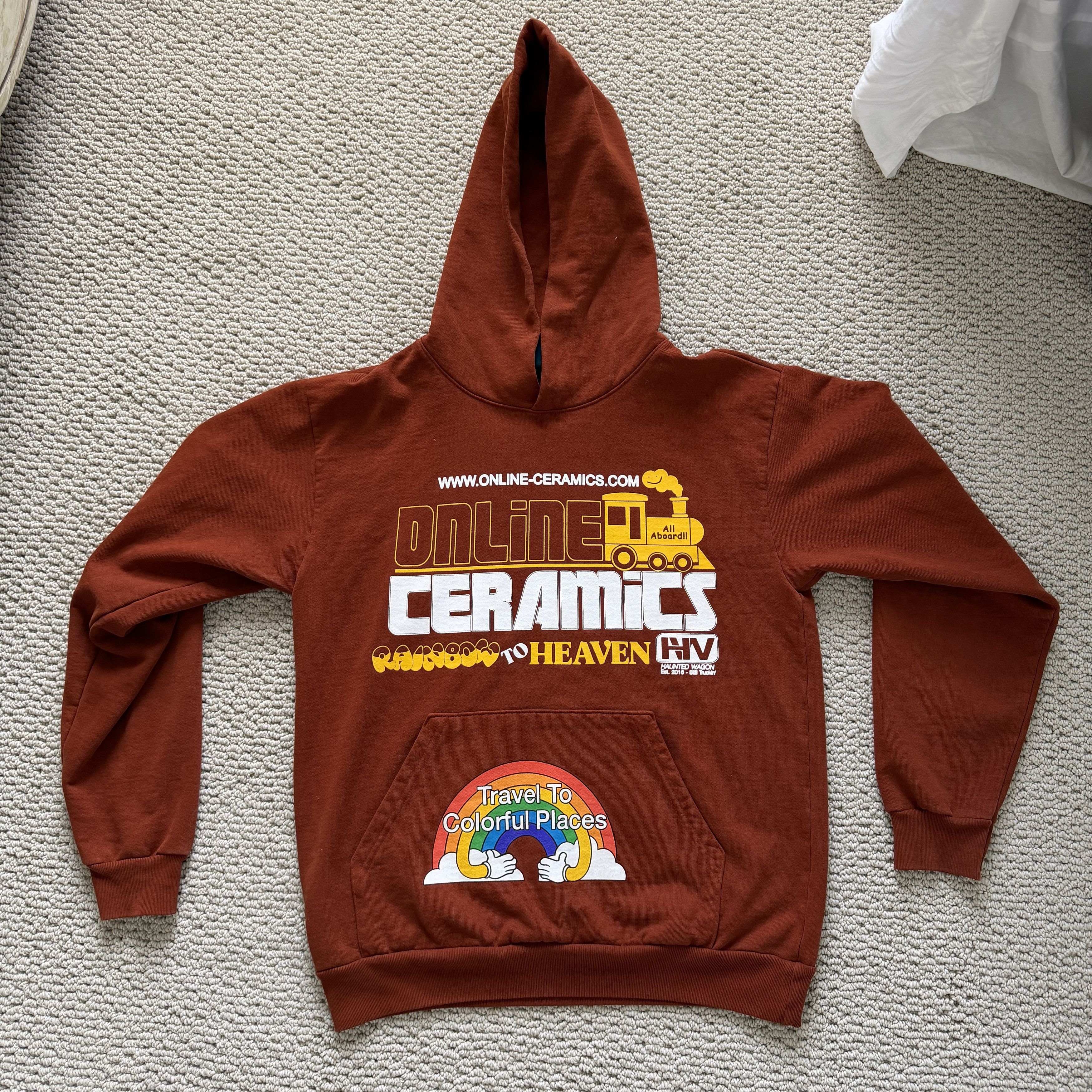 Online Ceramics Online Ceramics Brown Hoodie Size US M / EU 48-50 / 2 - 1 Thumbnail