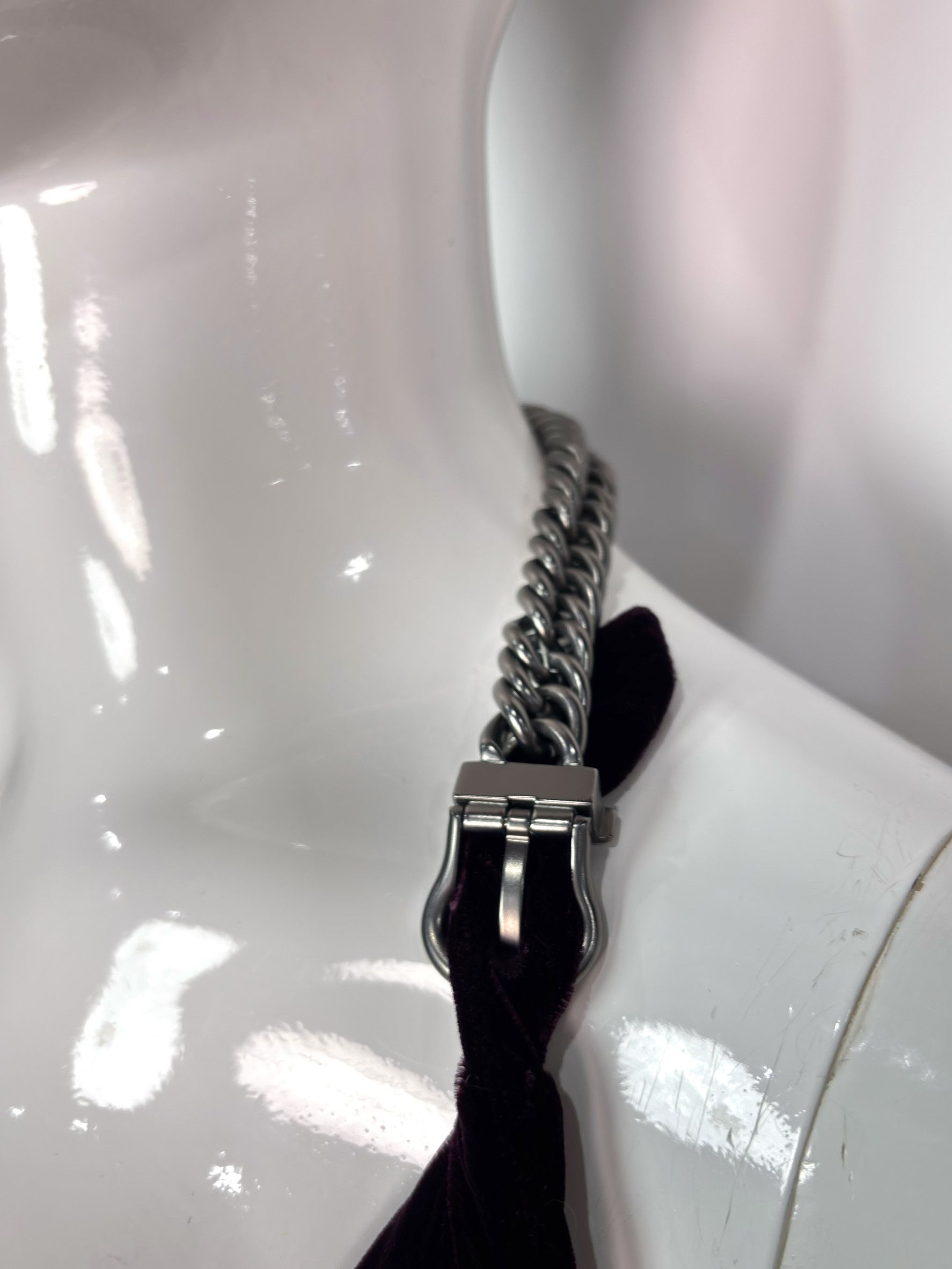 Hermes Hermès Paris Burgundy Silk Velvet Halter Dress Size XS / US 0-2 / IT 36-38 - 8 Thumbnail