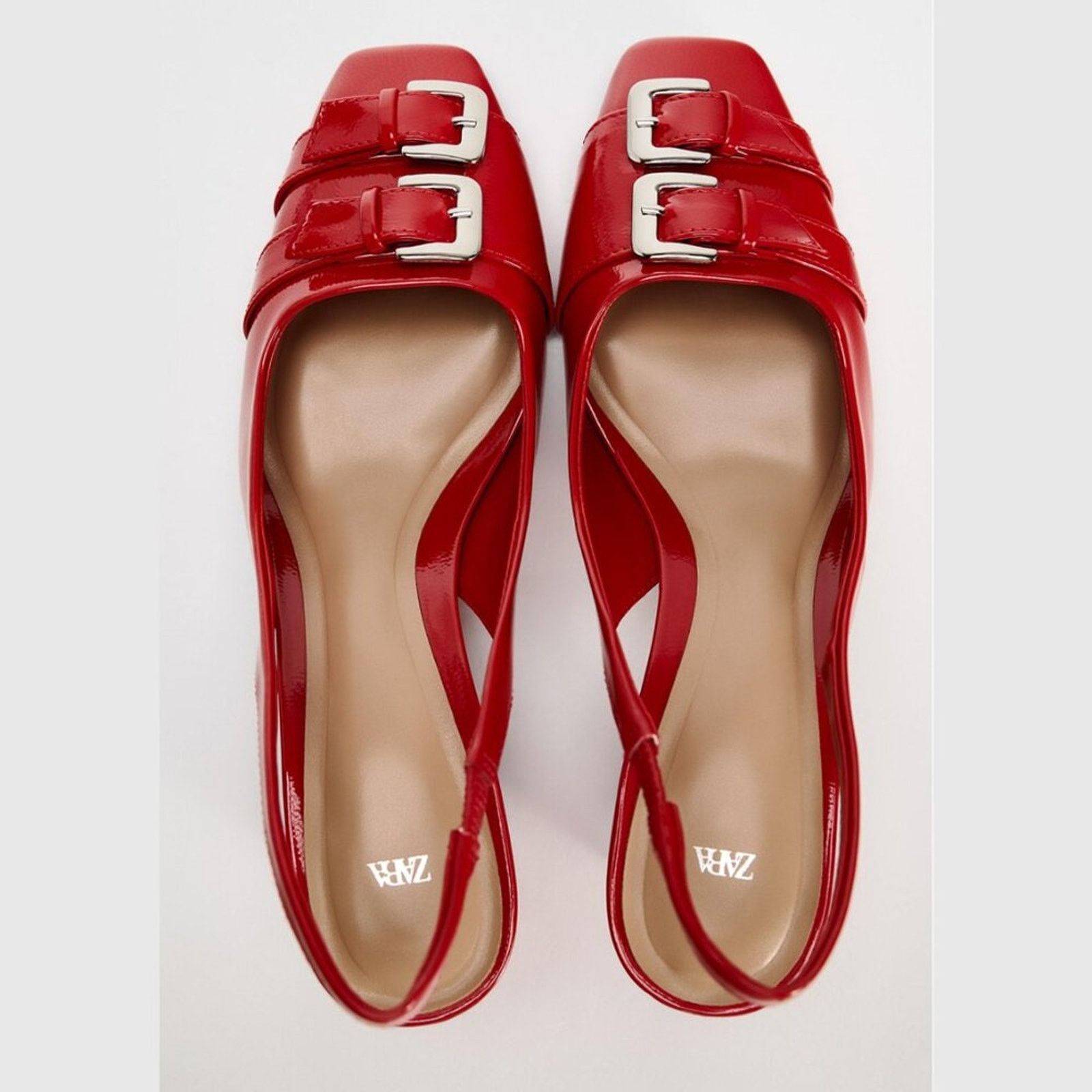 Zara ZARA Red Patent Slingbacks NWT Size US 7.5 / IT 37.5 - 18 Thumbnail