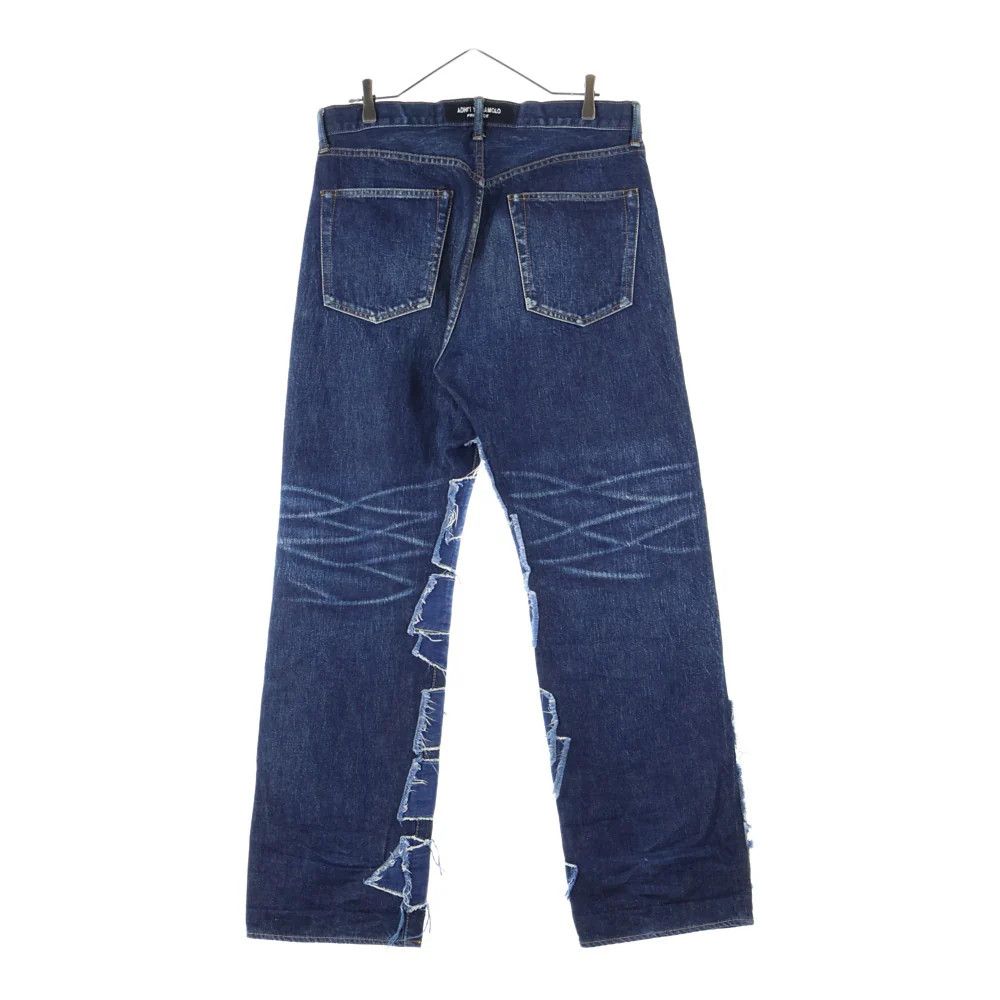 Yohji Yamamoto Yohji Yamaha POUR HOMME/Distressed Patchwork Denim Size US 33 - 2 Thumbnail