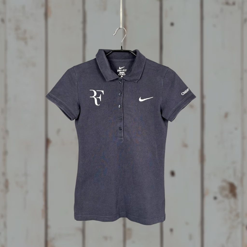 Nike Nike Shirt Womens XS Black Roger Federer Tennis Polo Size Button Dri Fit Size XS / US 0-2 / IT 36-38 - 1 Thumbnail