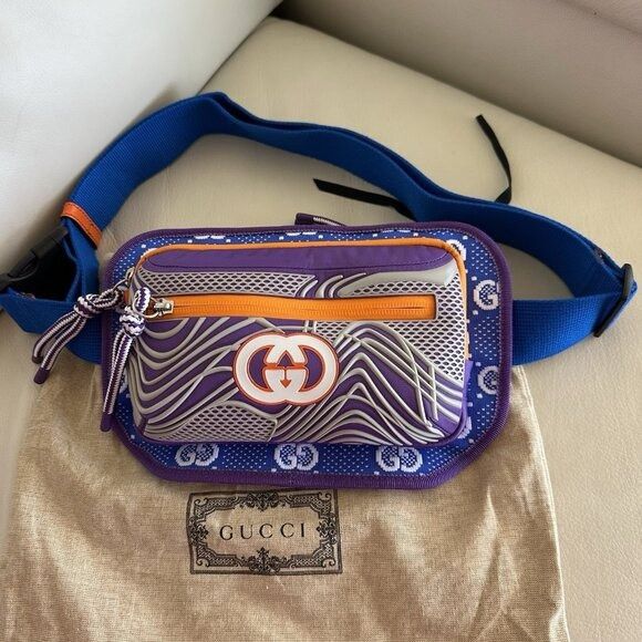 Gucci NEW 100% Authentic GUCCI 752102 GG Body Bag Cotton Rubber Ny Size ONE SIZE - 3 Thumbnail