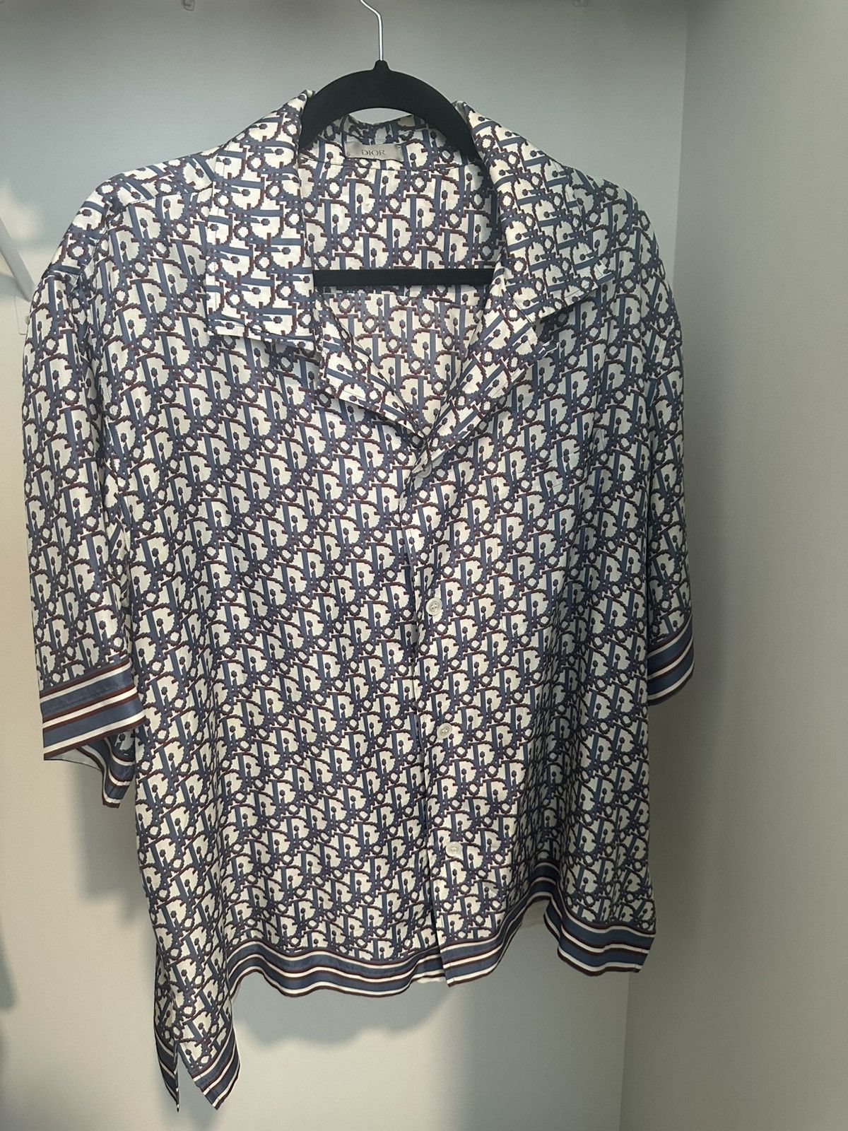Dior Dior Oblique Bermuda Silk Shirt Size US L / EU 52-54 / 3 - 1 Thumbnail