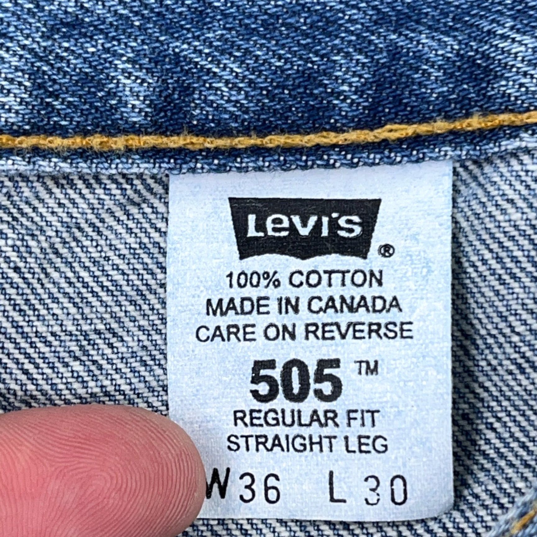 Levi's VINTAGE Levi's 505 Jeans Men 36x30 Straight Leg Regular Fit Medium Wash 90s Classic Blue Size US 36 / EU 52 - 4 Thumbnail