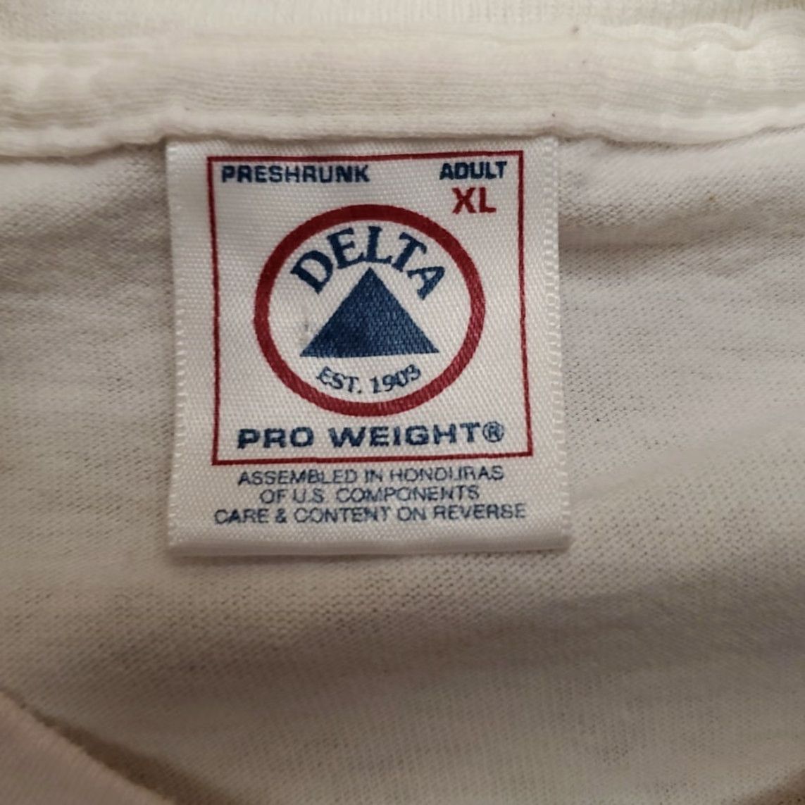 Delta VINTAGE Bill Engvall Shirt Mens XL White 90s TEE Im Stupid Moving Hers Your Sign Cartoon Retro Shirt Mens XL White 90s TEE Size US XL / EU 56 / 4 - 7 Thumbnail