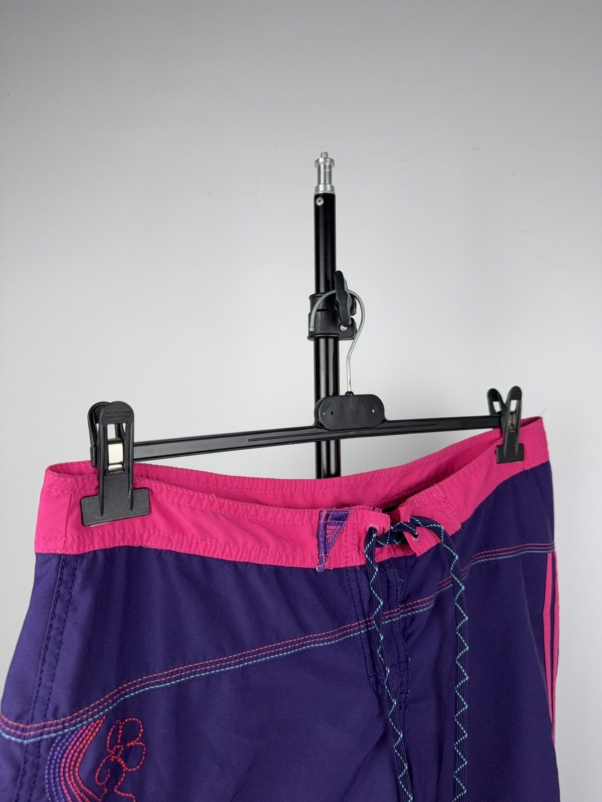 Adidas Adidas Y2K Floral Board Shorts Purple Pink 3-Stripes Wmns M Size 32" / US 10 / IT 46 - 5 Thumbnail