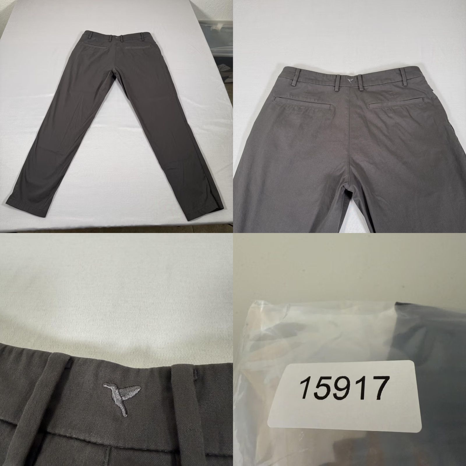 Vintage Birddogs Pants Mens 34x30 Gray Stretch Slim Chino Lined Golf Casual Travel Tech Size US 34 / EU 50 - 9 Thumbnail