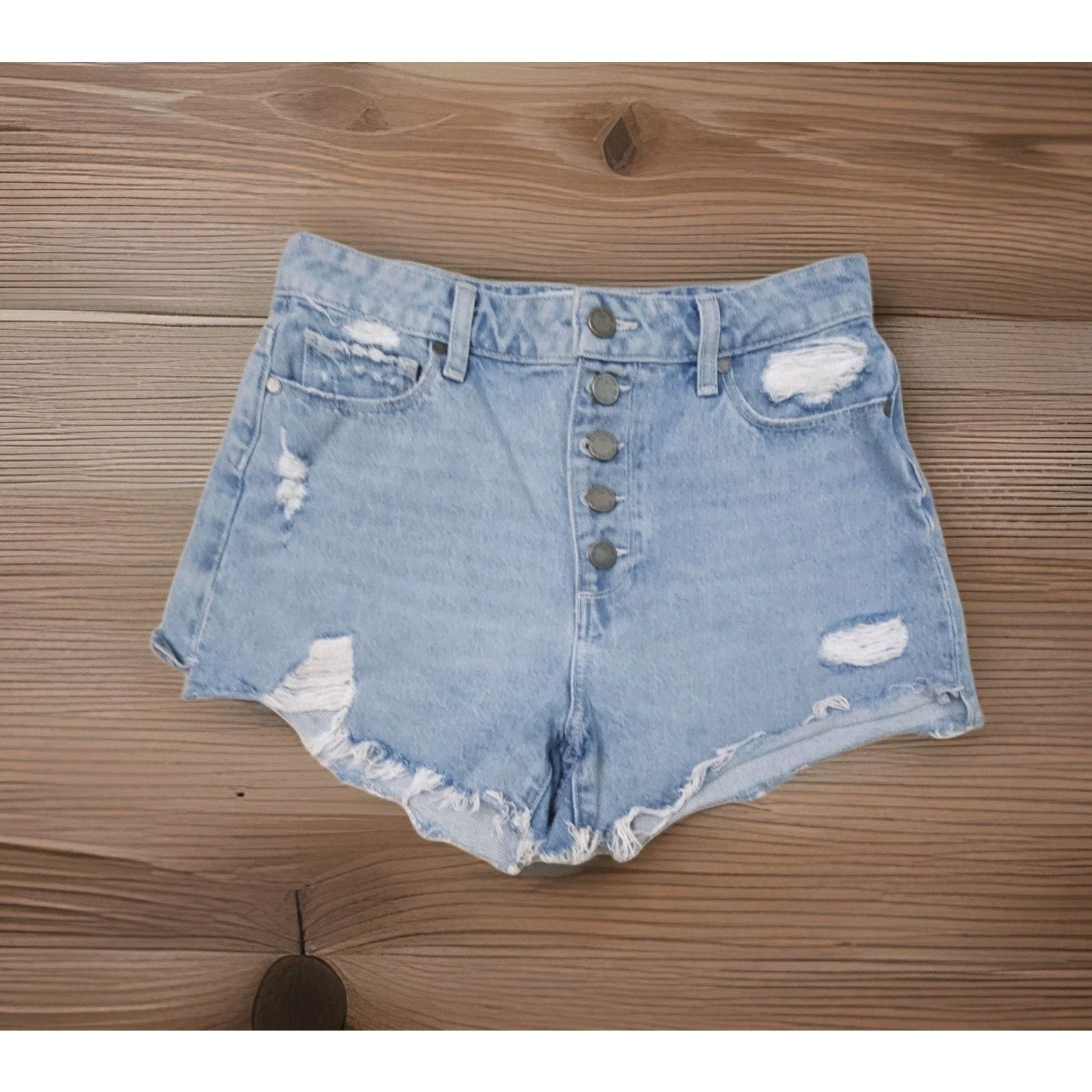 Paige PAIGE Margot Short Button Front In Summer Destructed 26 Size 26" / US 2 / IT 38 - 1 Thumbnail