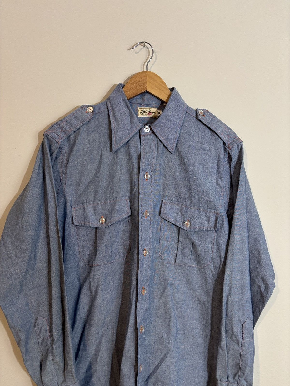 L.L. Bean Vintage L.L. Bean 70s Button Up Shirt Size US L / EU 52-54 / 3 - 1 Thumbnail