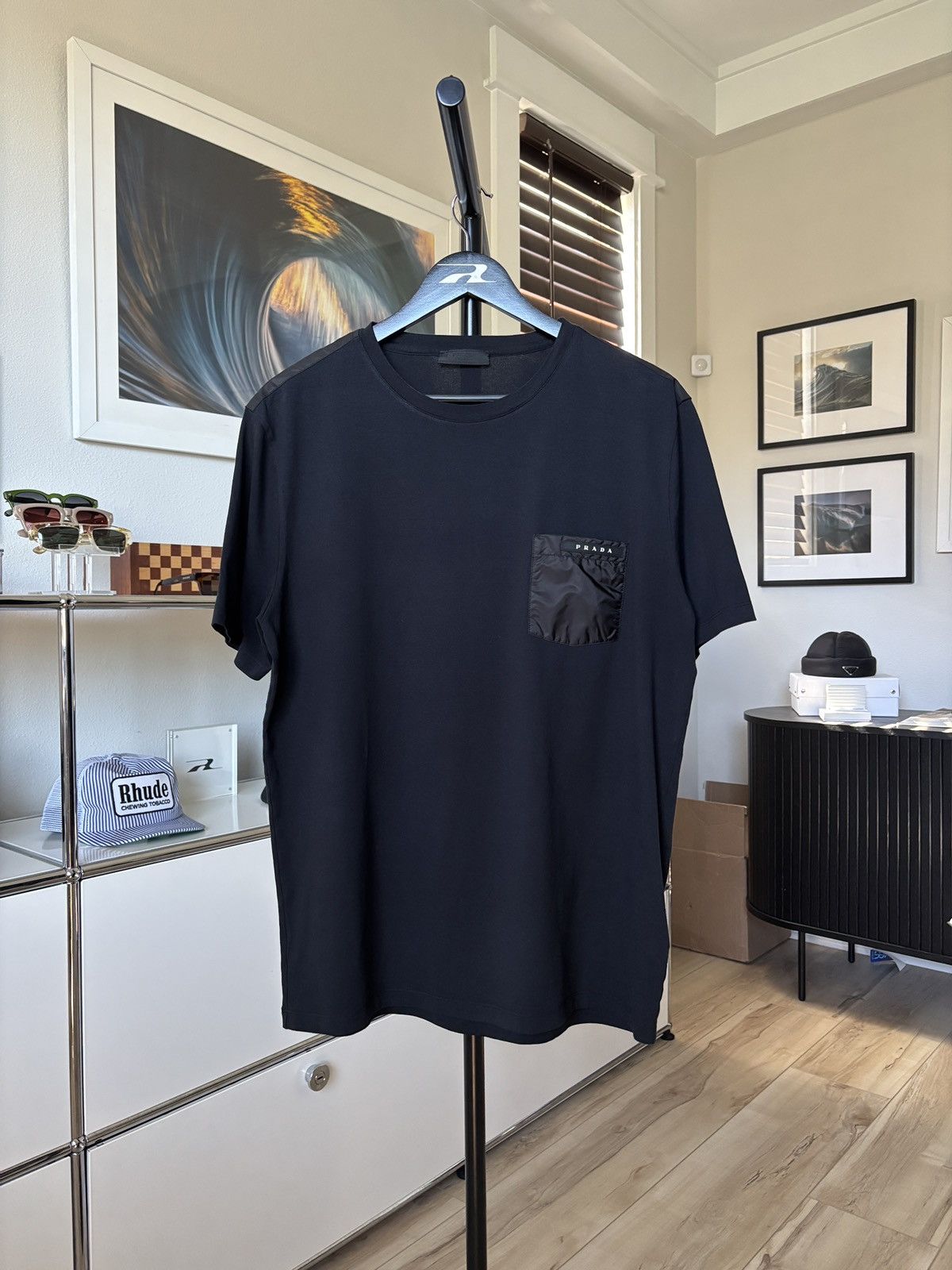 Prada PRADA | NYLON POCKET LOGO TEE Size US XXL / EU 58 / 5 - 5 Thumbnail