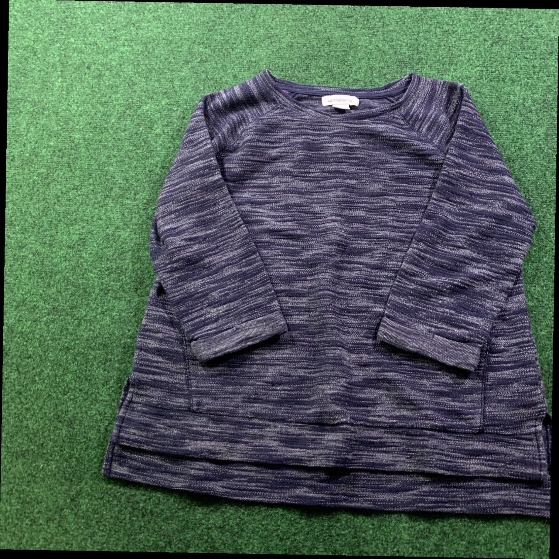 Vintage LIZ CLAIBORNE Woman's Size M Knit design Navy blue Size M / US 6-8 / IT 42-44 - 2 Thumbnail