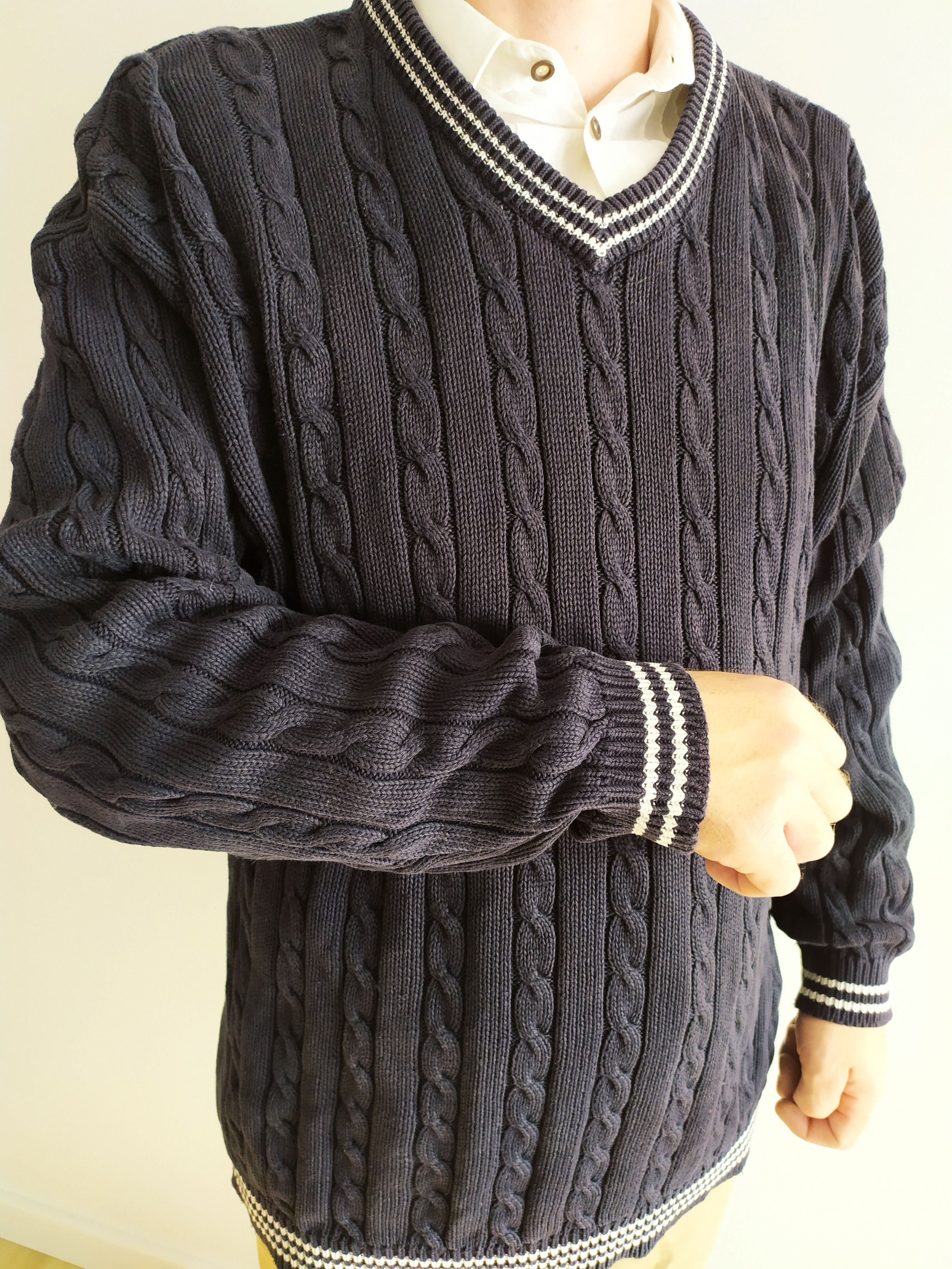 O'Neill Navy Mc O'Neill cricket style cable knit sweater Size US L / EU 52-54 / 3 - 3 Thumbnail