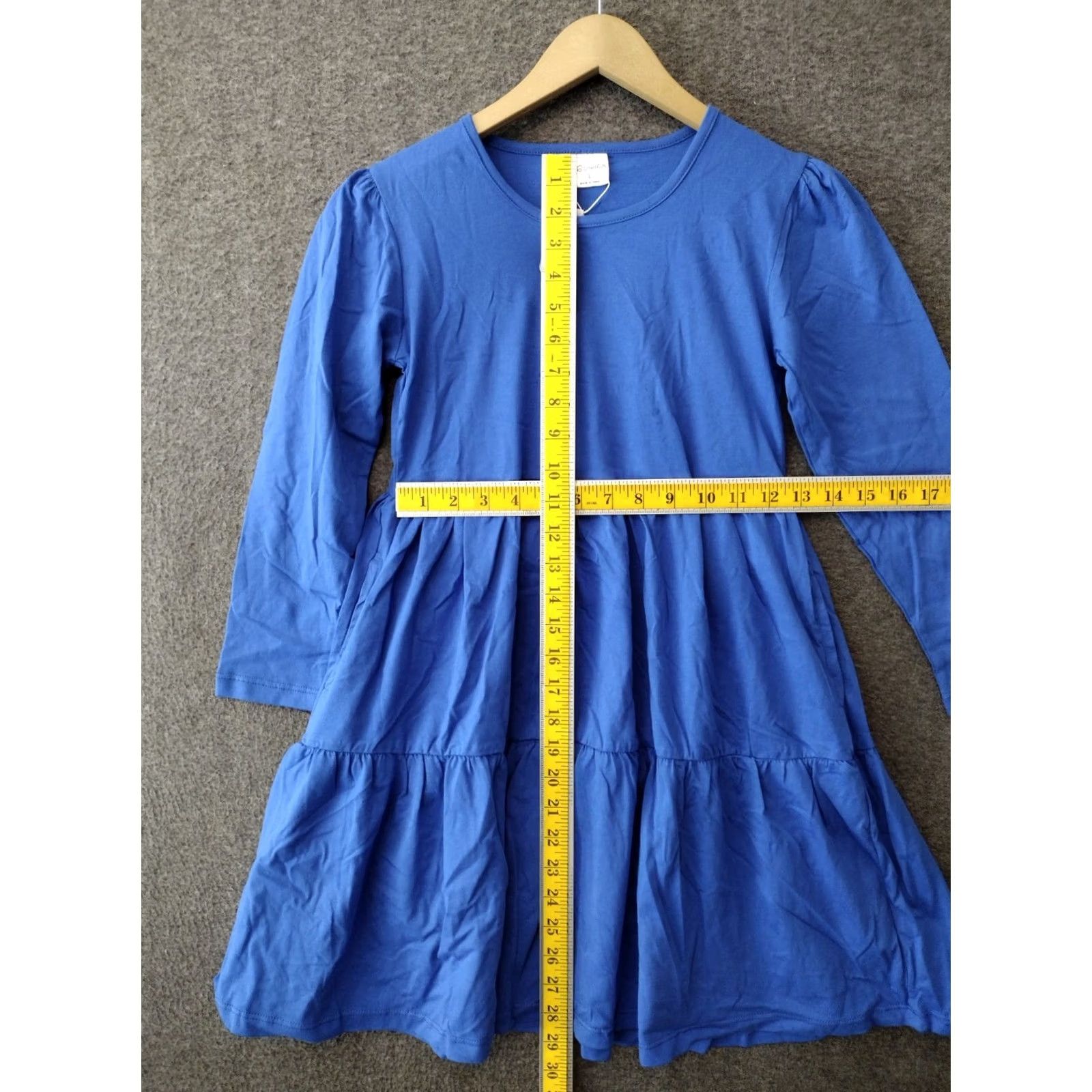 Vintage Noomelfish Women Juniors Dress L Blue Tiered Fit & Flare Dress Size L / US 10 / IT 46 - 4 Thumbnail