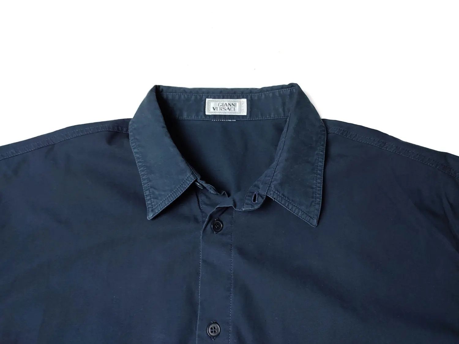 Versace Vintage Gianni Versace Navy Blue shirt Size US L / EU 52-54 / 3 - 2 Thumbnail
