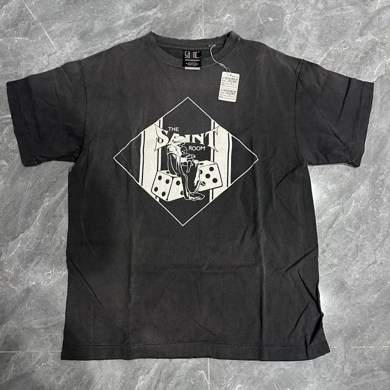 Saint Michael Saint Michael Black Water Dice Washing Sister Short Sleeve Size US S / EU 44-46 / 1 - 1 Thumbnail