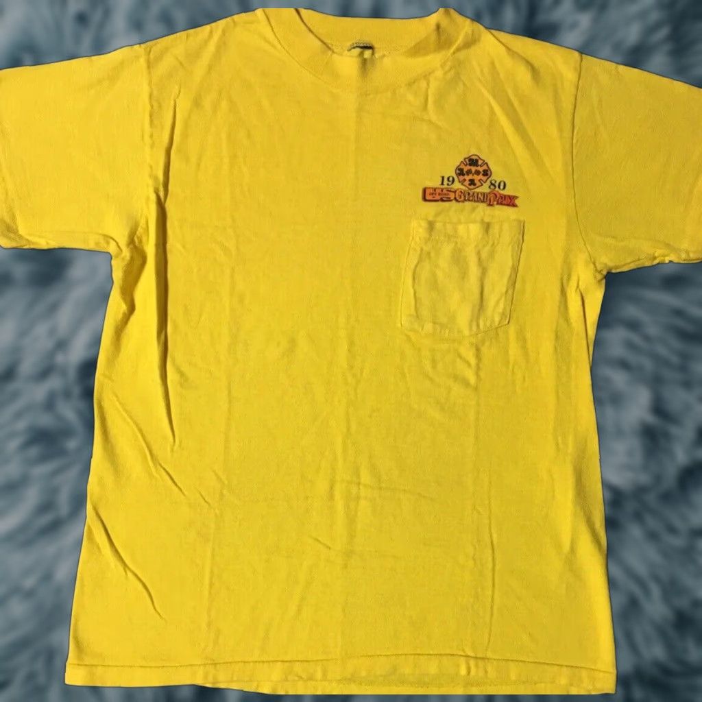 Vintage VINTAGE US Off Road Grand Prix Shirt M Yellow Single Stitch Mens 1980s NASCAR Grunge Cars 90s Racing Can-Am Size US M / EU 48-50 / 2 - 1 Thumbnail