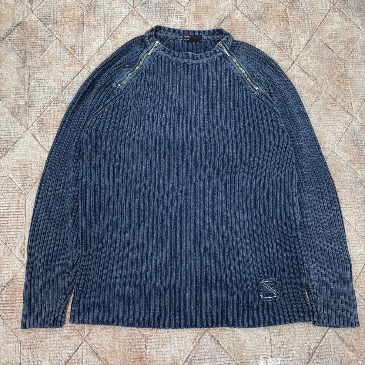 Diesel × Japanese Brand Diesel Washed Double Zip vintage hoodie opium muscle fit Size US XXL / EU 58 / 5 - 10 Thumbnail