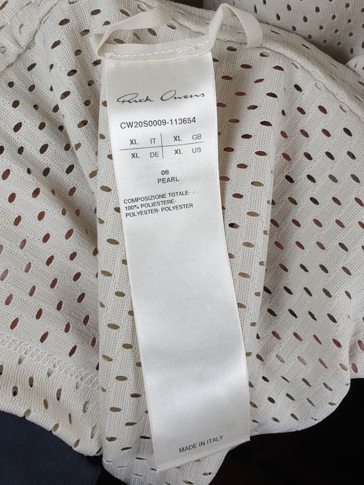 Rick Owens Rick Owens x Champion Dylan Tee Mesh Size US XL / EU 56 / 4 - 5 Thumbnail