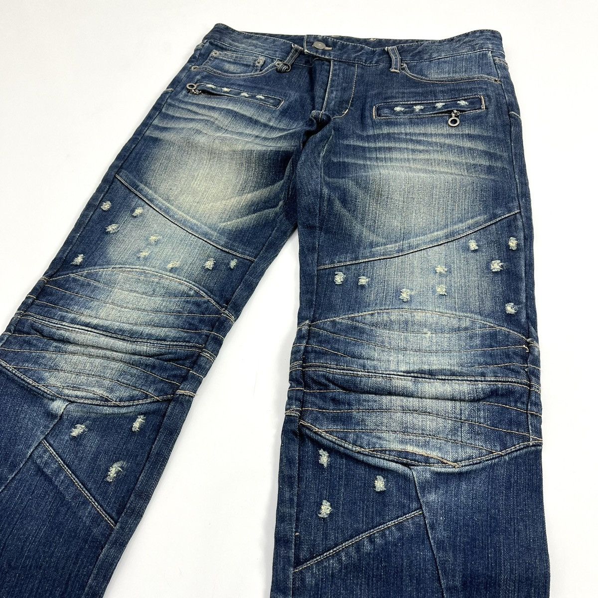 PPFM 2000s PPFM Distressed Ifsixwasnine LGB Style Bikers Jeans Size US 32 / EU 48 - 4 Thumbnail