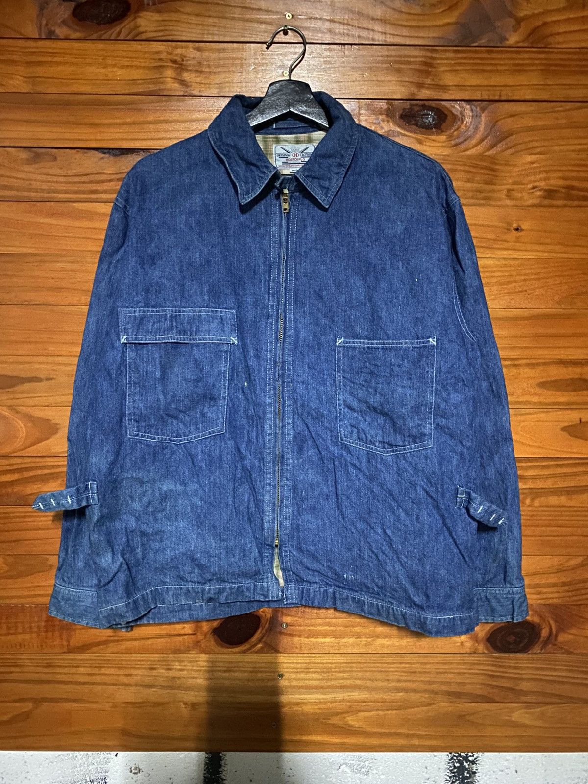 Japanese Brand Vintage Hostdiplo Denim Work Jacket Japanese Heritage Zip-Up Size US M / EU 48-50 / 2 - 3 Thumbnail