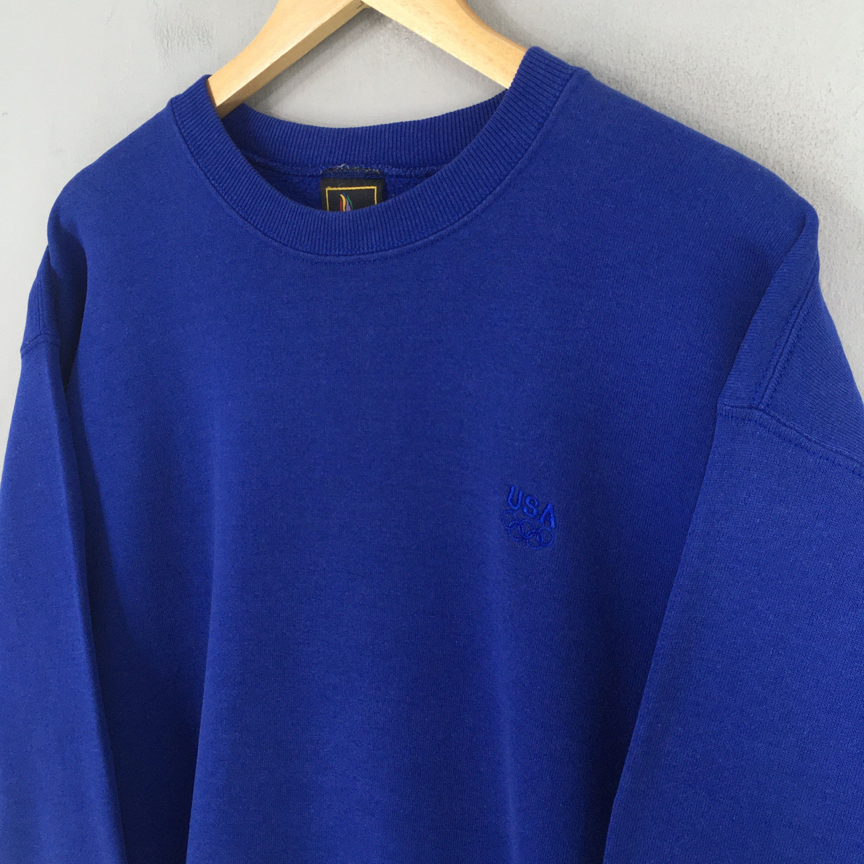 USA Olympics Vintage 90s Olympics Summer Games Blue Sweatshirt Medium Size US M / EU 48-50 / 2 - 3 Thumbnail