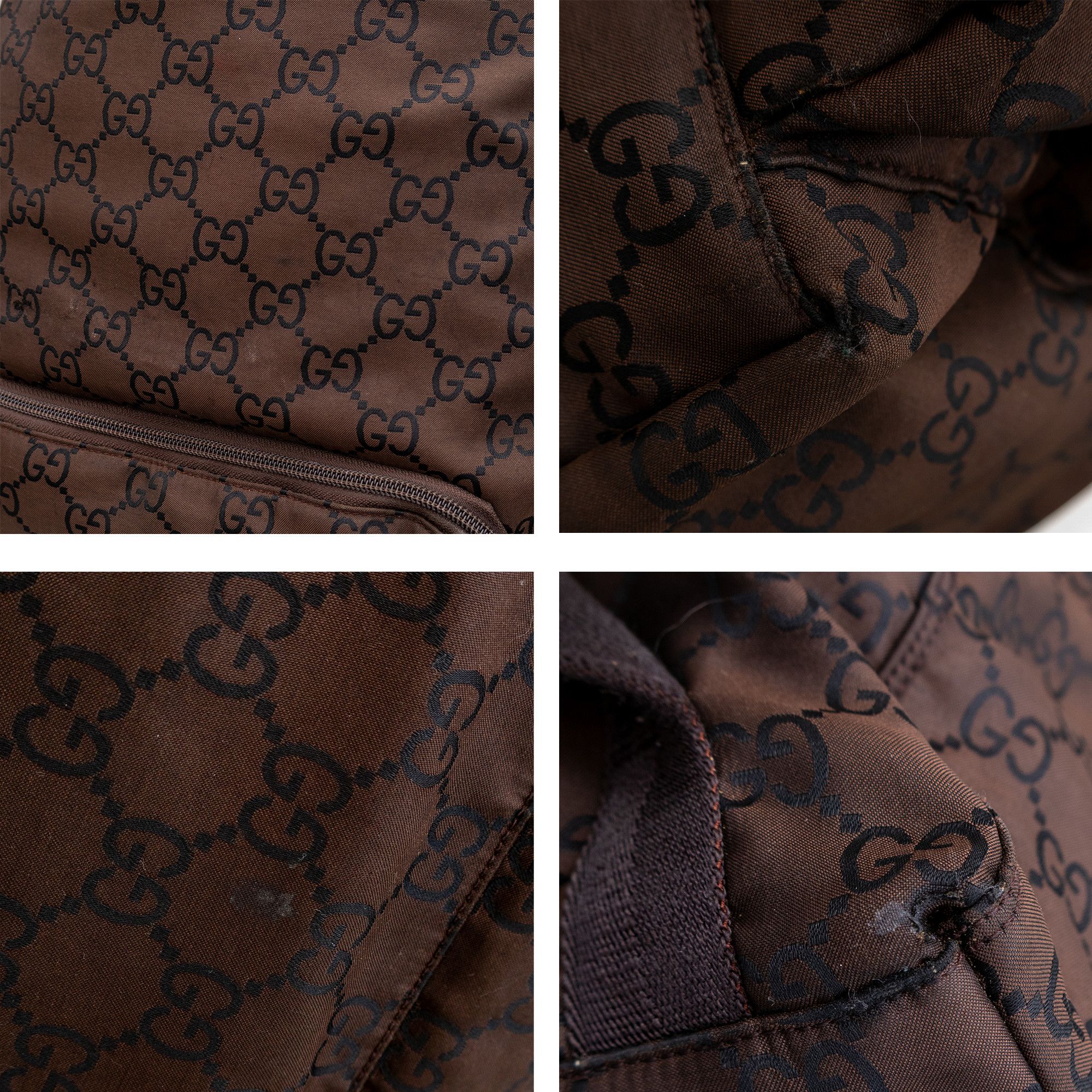 Gucci Authentic Gucci GG Monogram Brown Nylon Backpack Size ONE SIZE - 9 Thumbnail