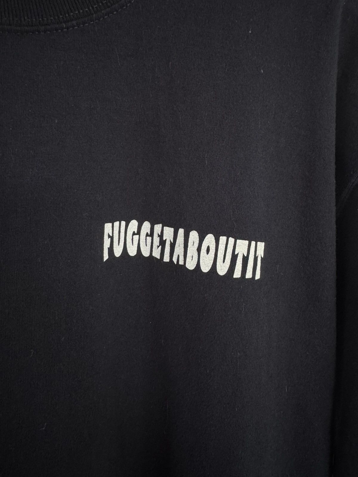 Fruit Of The Loom Vintage 90s Fuggetaboutit Tee Size US XL / EU 56 / 4 - 2 Thumbnail