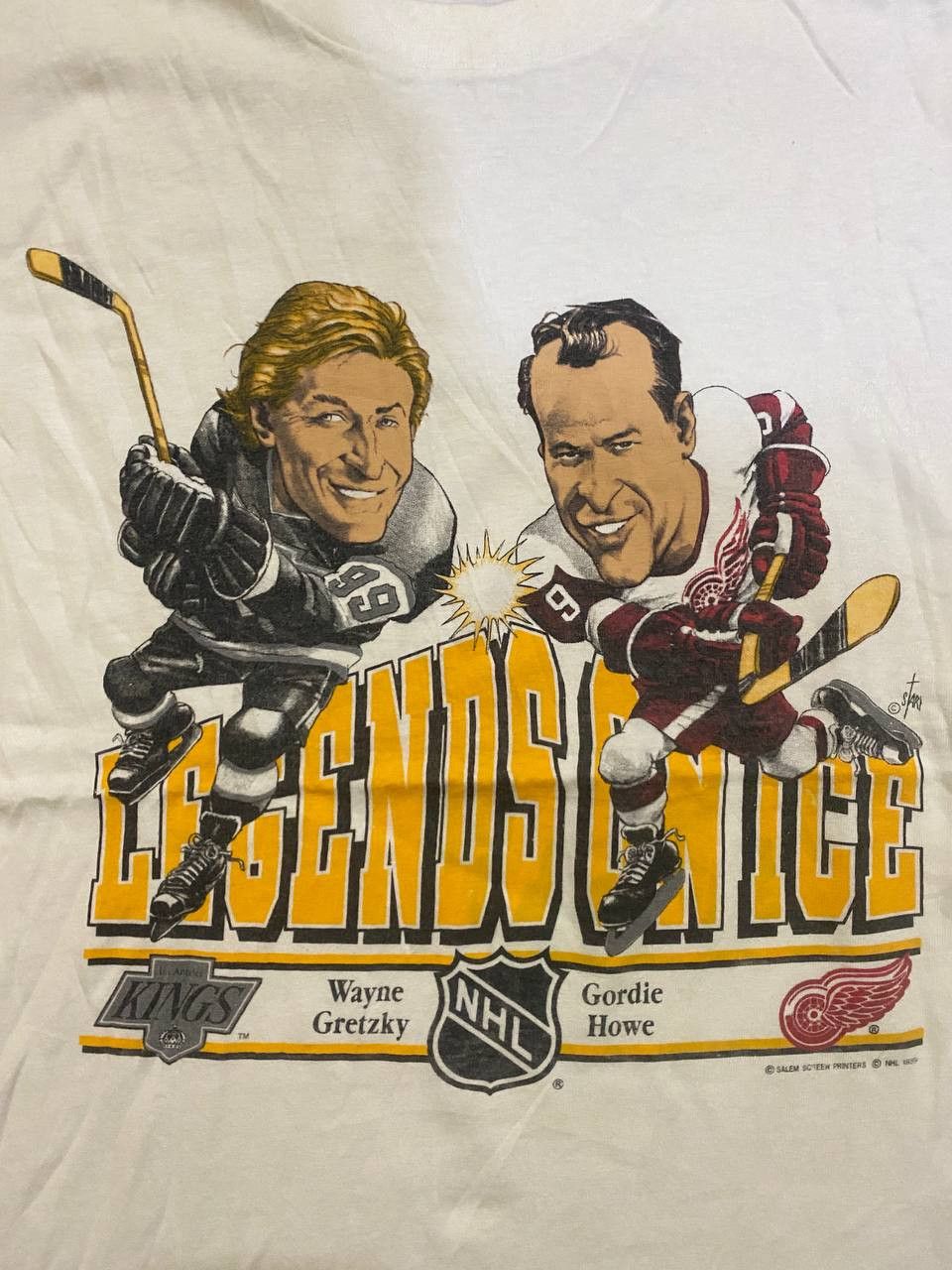 NHL × Salem Sportswear × Vintage Vintage NHL Legend Gordie Howe & Wayne Gretzky Size US M / EU 48-50 / 2 - 2 Thumbnail