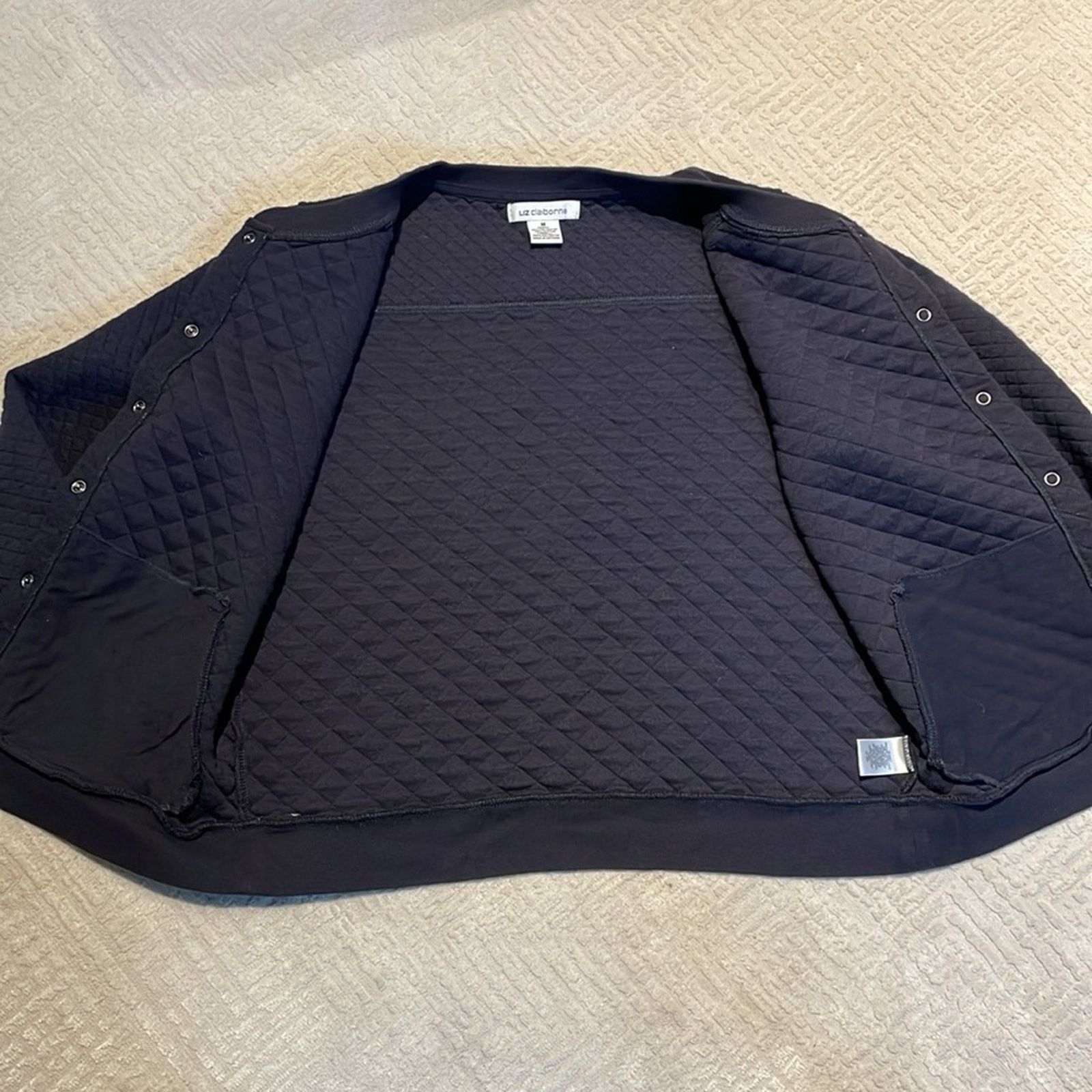 Liz Claiborne Liz Claiborne W’s M Quilted Snap Jacket / cardigan Navy blue Size M / US 6-8 / IT 42-44 - 5 Thumbnail