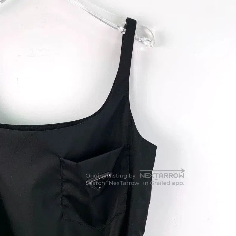 Prada Prada Black Triangle Logo Camisole Dress. Size US M / EU 48-50 / 2 - 3 Thumbnail