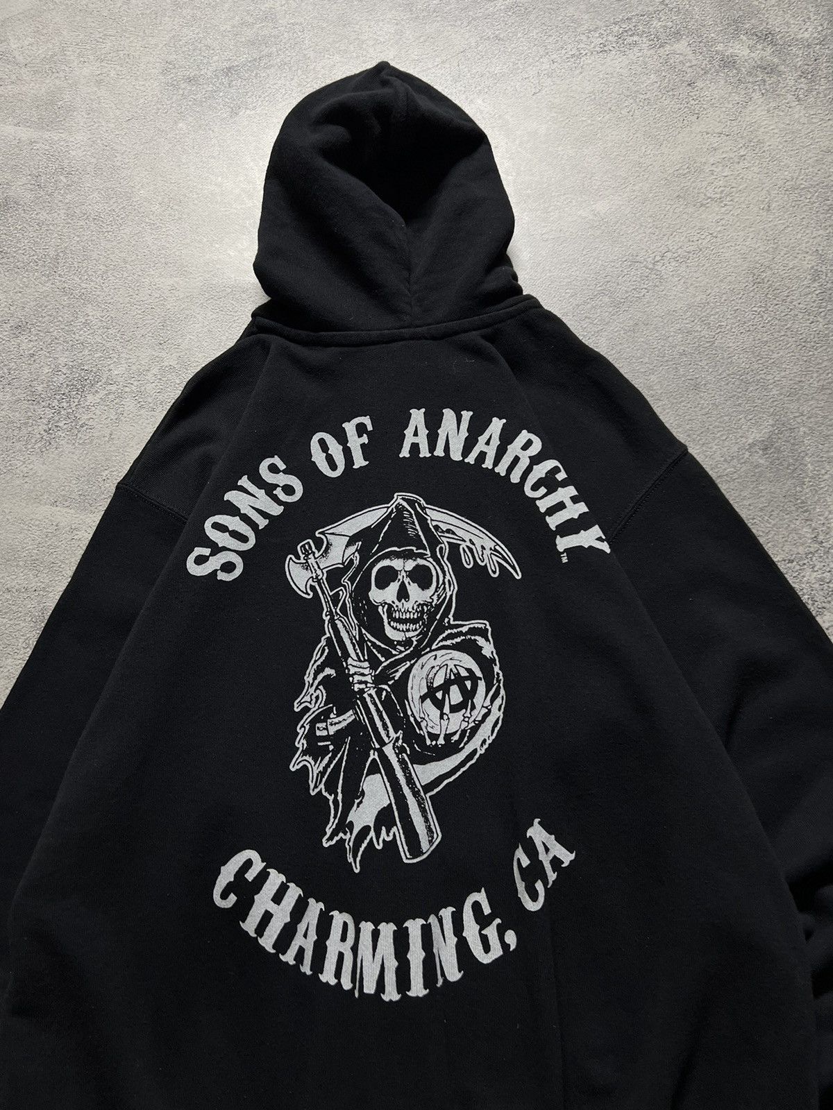 Band Tees × Vintage Vintage Y2k Sons Of Anarchy All Over Print Zip Up Hoodie 00s Size US M / EU 48-50 / 2 - 11 Thumbnail