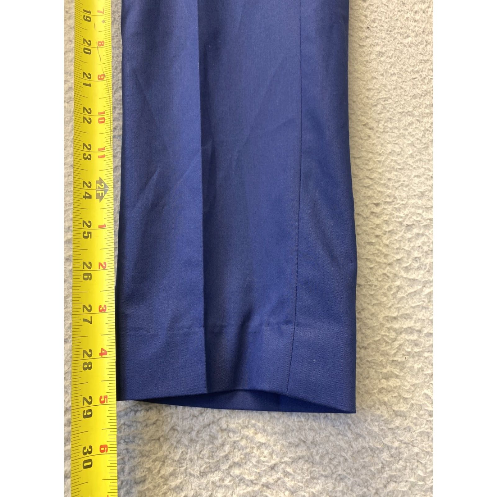Zara VINTAGE Zara Men's Pants 29x29 Straight Fit Blue Cotton Formal Casual Dress Trousers Size US 29 - 4 Thumbnail