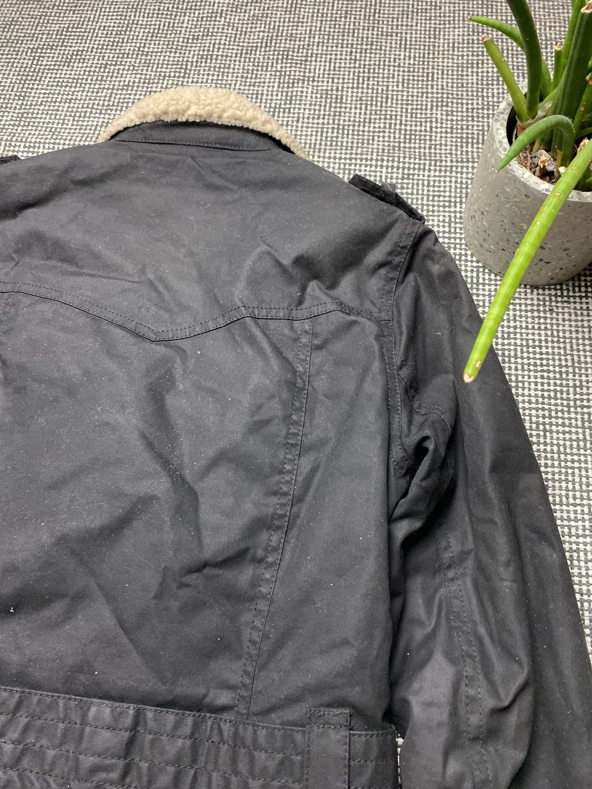 Barbour × Vintage Women's Barbour Wax Matlock Motorcycle Black Jacket Size S / US 4 / IT 40 - 21 Thumbnail