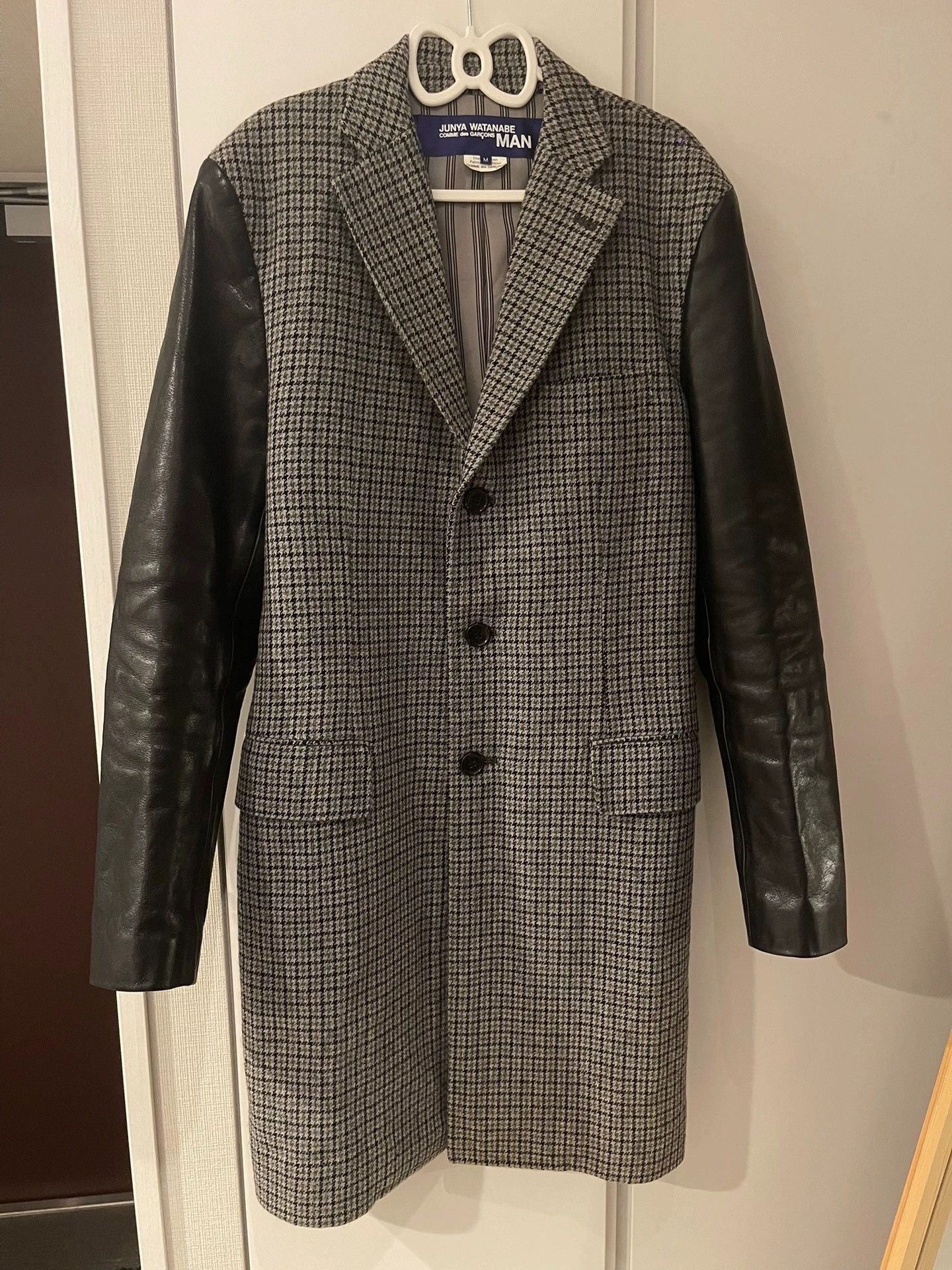 Junya Watanabe Junya watanabe man houndstooth wool sleeve coat Size US M / EU 48-50 / 2 - 1 Thumbnail