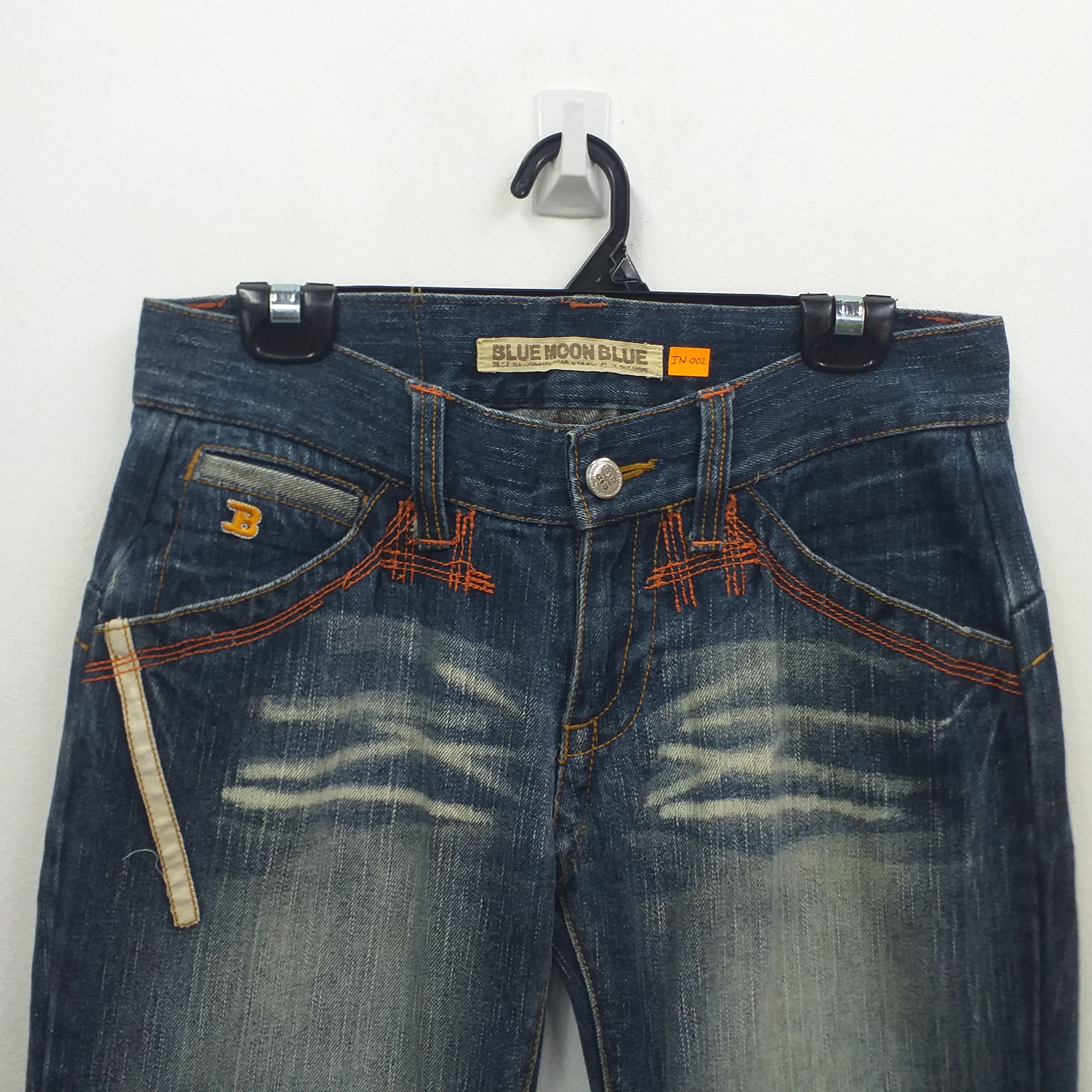 Japanese Brand Blue Moon Blue Distressed Denim Japanese Brand 31x30.5 JN002 Size US 31 - 3 Thumbnail