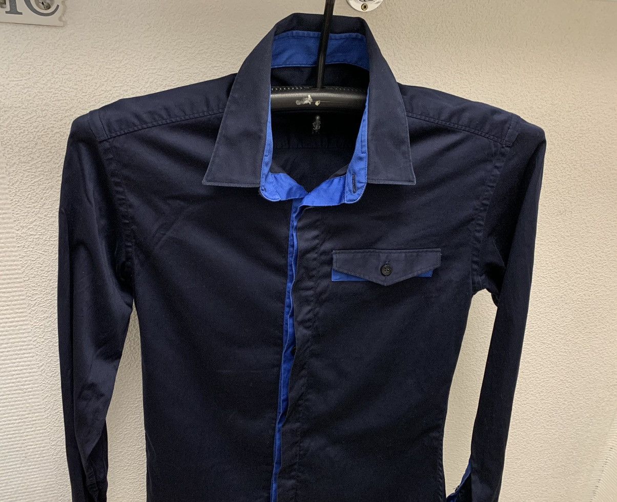Versace Versace collection slim navy blue shirts long sleeve S Size US S / EU 44-46 / 1 - 7 Thumbnail