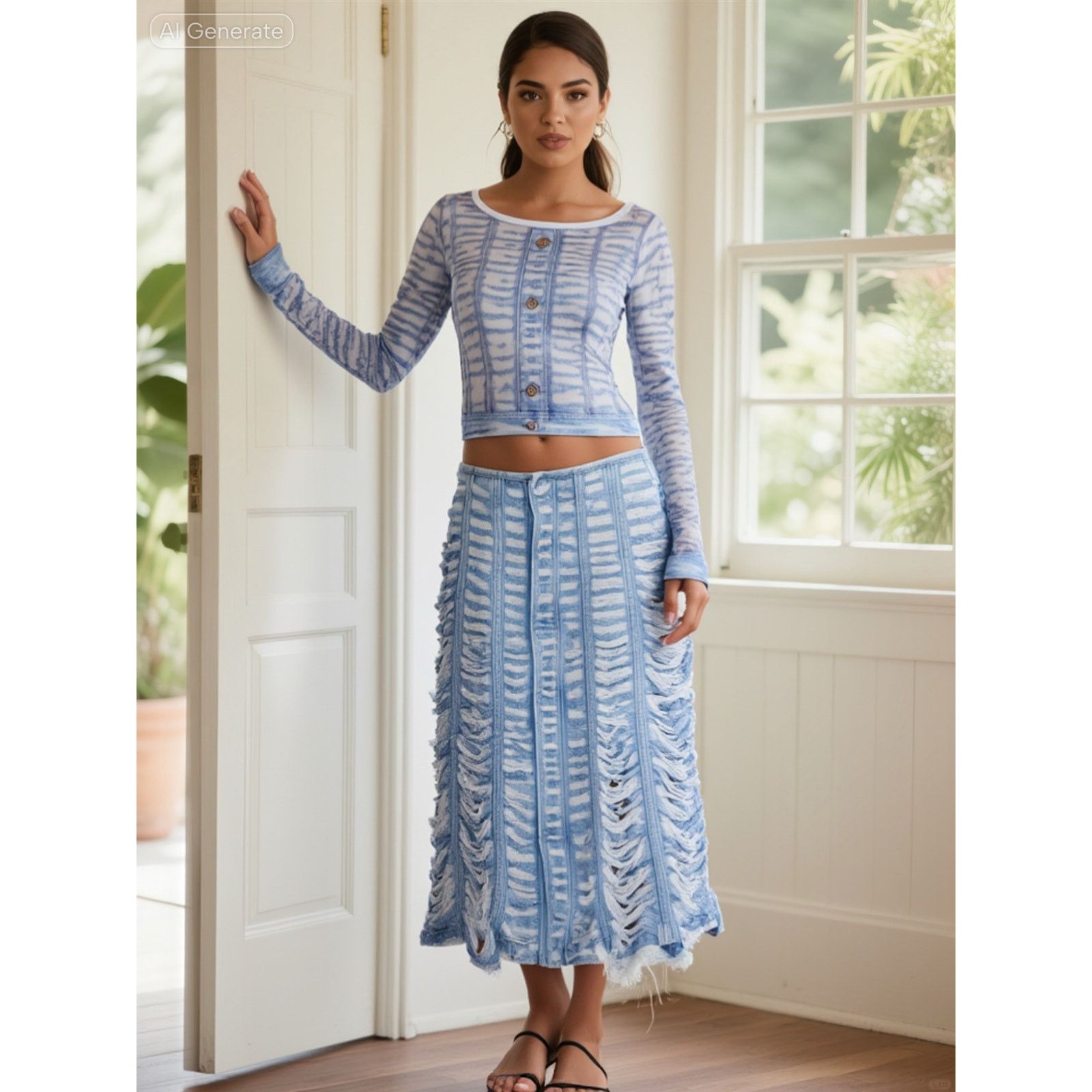 Diesel Diesel De-Ghil-FSC Denim MIdi Skirt, NWT Size: 25 Size 25" / US 0 / IT 36 - 14 Thumbnail