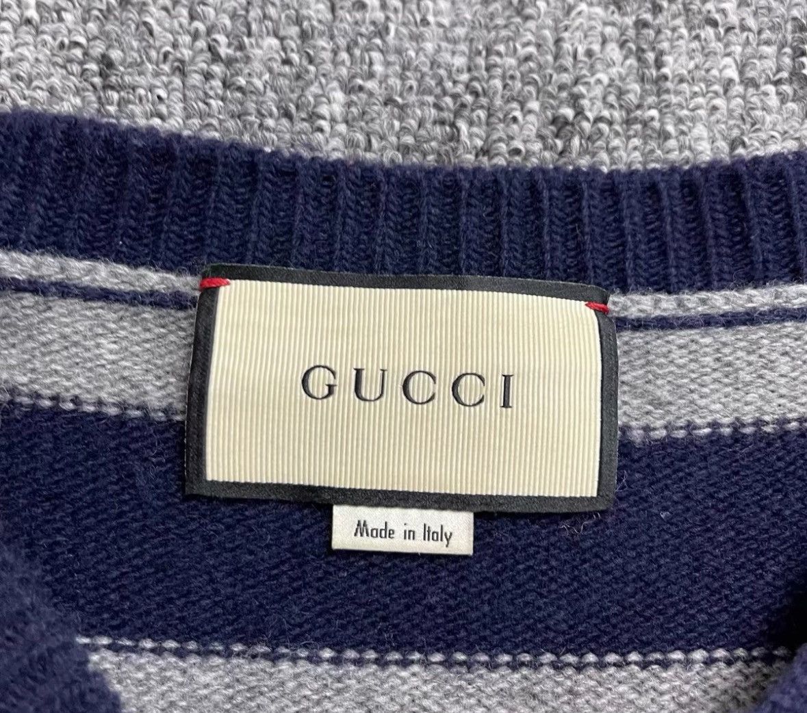 Gucci Gucci Rainbow flying saucer gray and blue striped sweater 2 Size US S / EU 44-46 / 1 - 8 Thumbnail