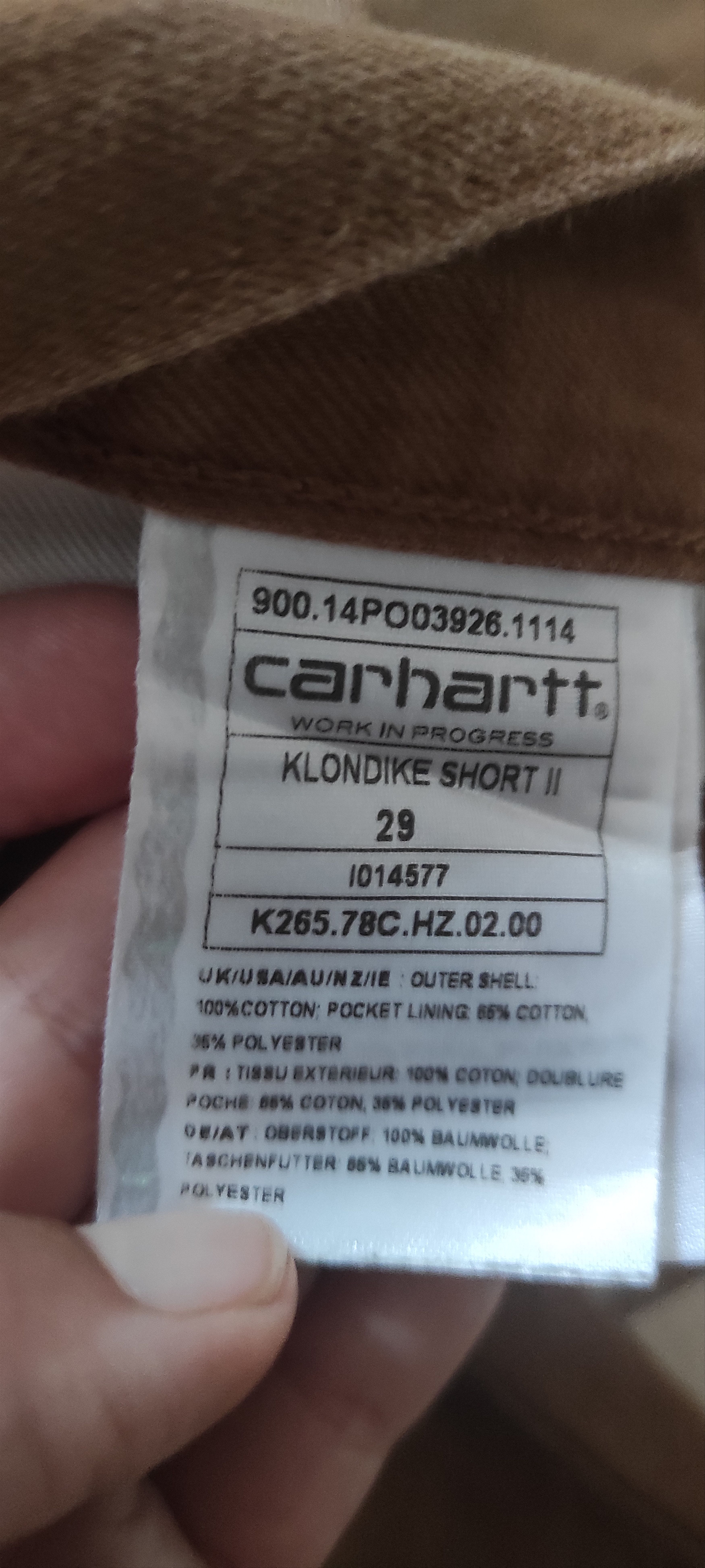 Carhartt Carhartt WIP Double Knee Rinsed Hamilton Brown Shorts Size US 29 - 12 Thumbnail