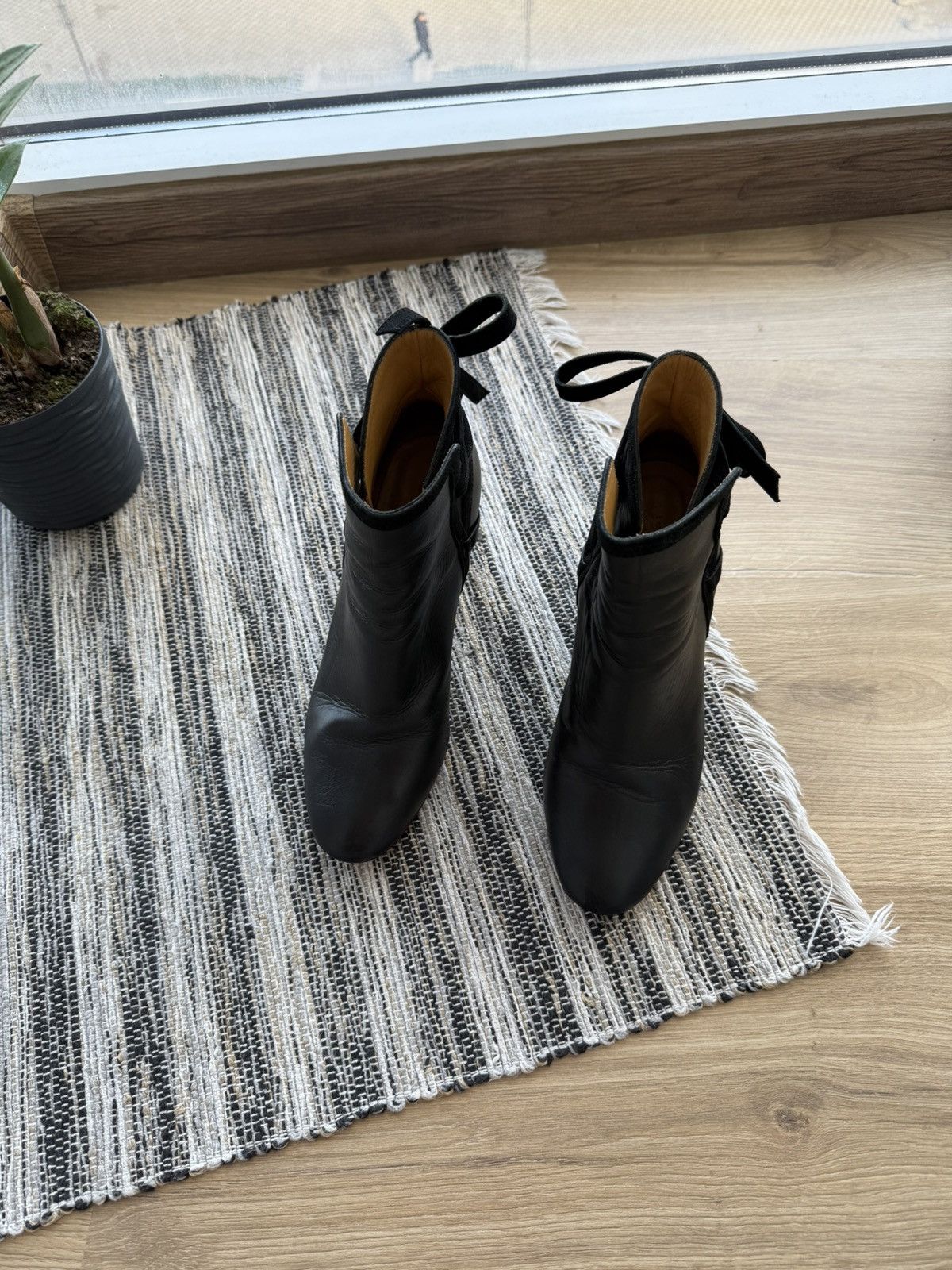 Sezane SEZANE BOOTS WOMENS SLIPON BLOCK HELL LEATHER BOOTIES CASUAL Size US 8 / IT 38 - 5 Thumbnail