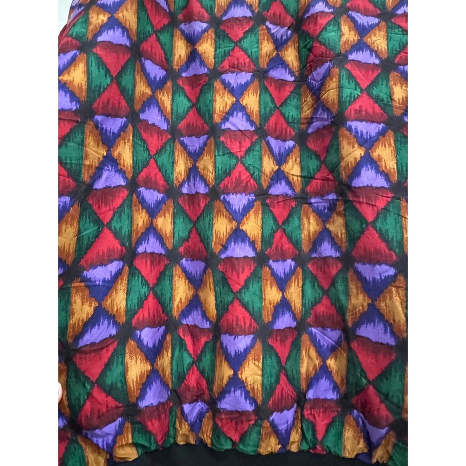 Other August Silk Vintage PS Geometric Print Silk Bomber Jacket Size S / US 4 / IT 40 - 5 Thumbnail