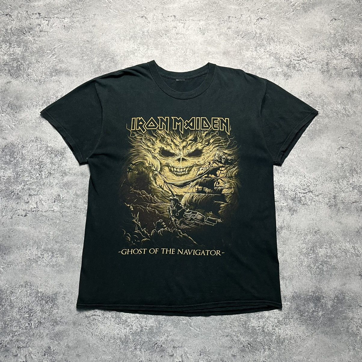 Band Tees × Vintage Vintage Iron Maiden Ghost Of The Navigator Tee Rock Band Size US XL / EU 56 / 4 - 1 Thumbnail