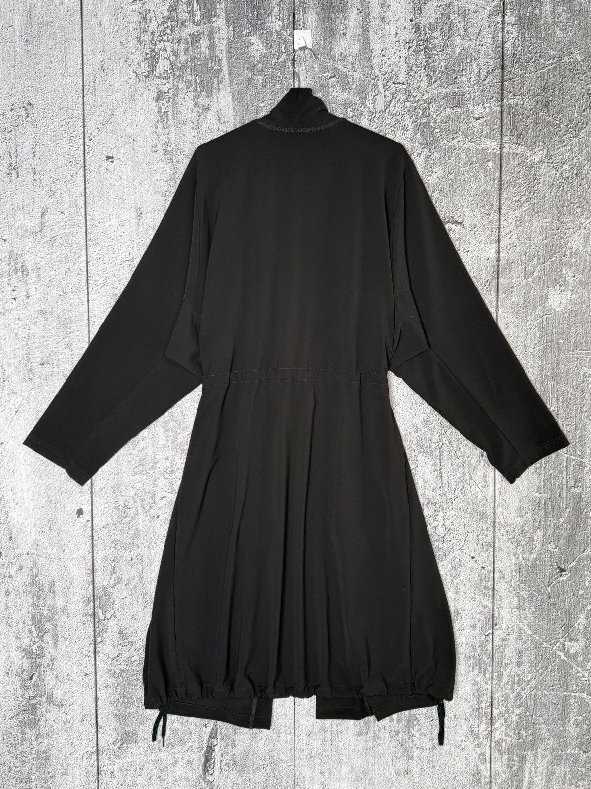 OSKA OSKA Black Lagenlook Duster Robe Open Front Cardigan Coat Size L / US 10 / IT 46 - 6 Thumbnail