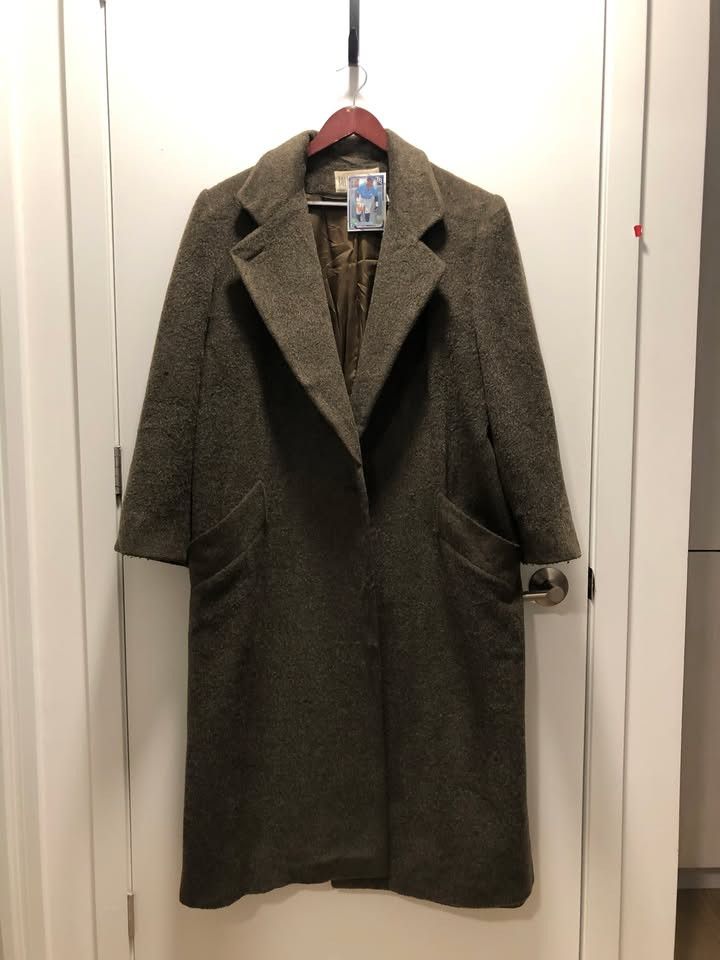 Bill Blass Dark Olive Green Vintage Coat Size US L / EU 52-54 / 3 - 2 Thumbnail