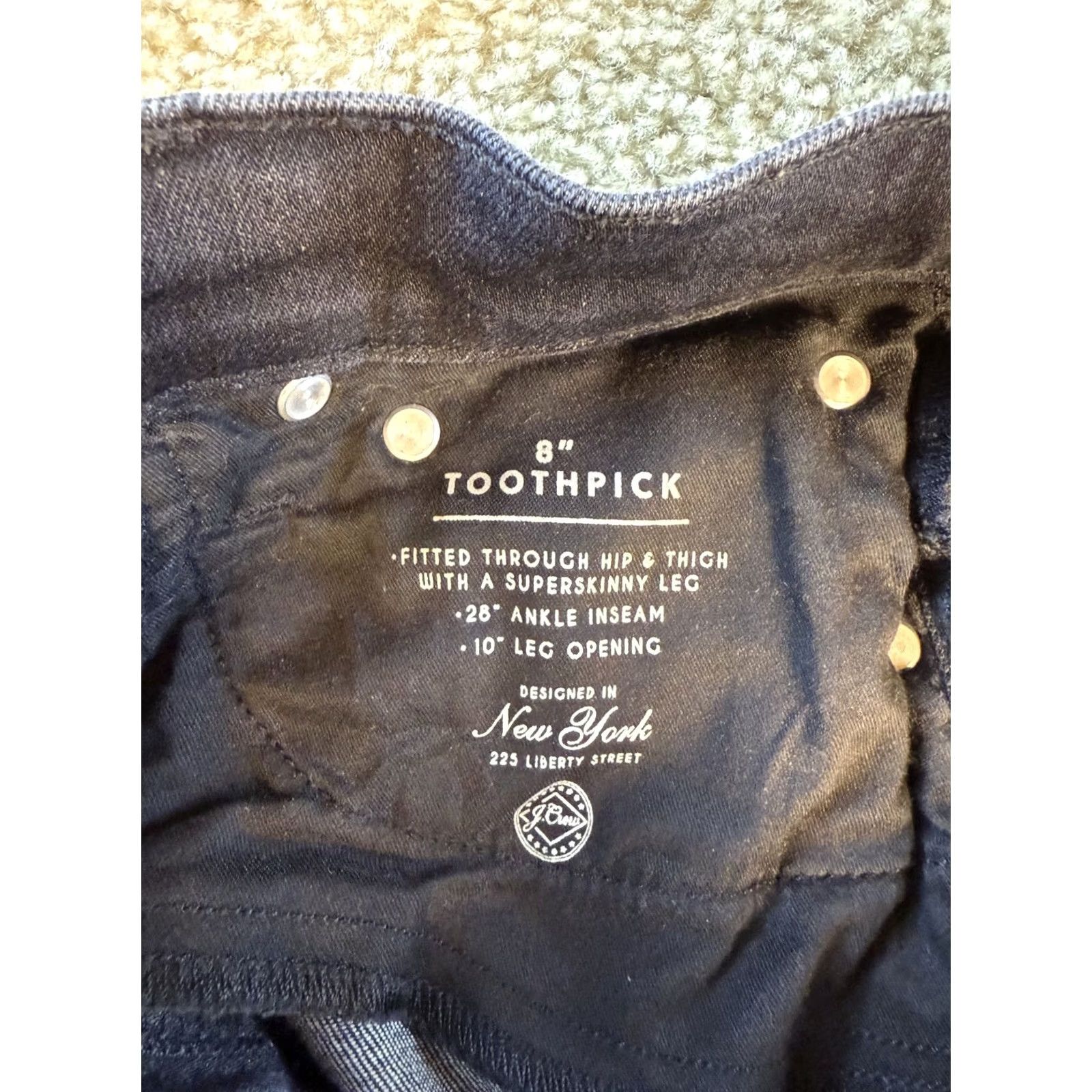 J.Crew J.CREW Women Jeans Skinny Mid Rise 27 x27 Dark Wash Stretch 8" Toothpick D251 Size 42" / US 20 - 7 Thumbnail