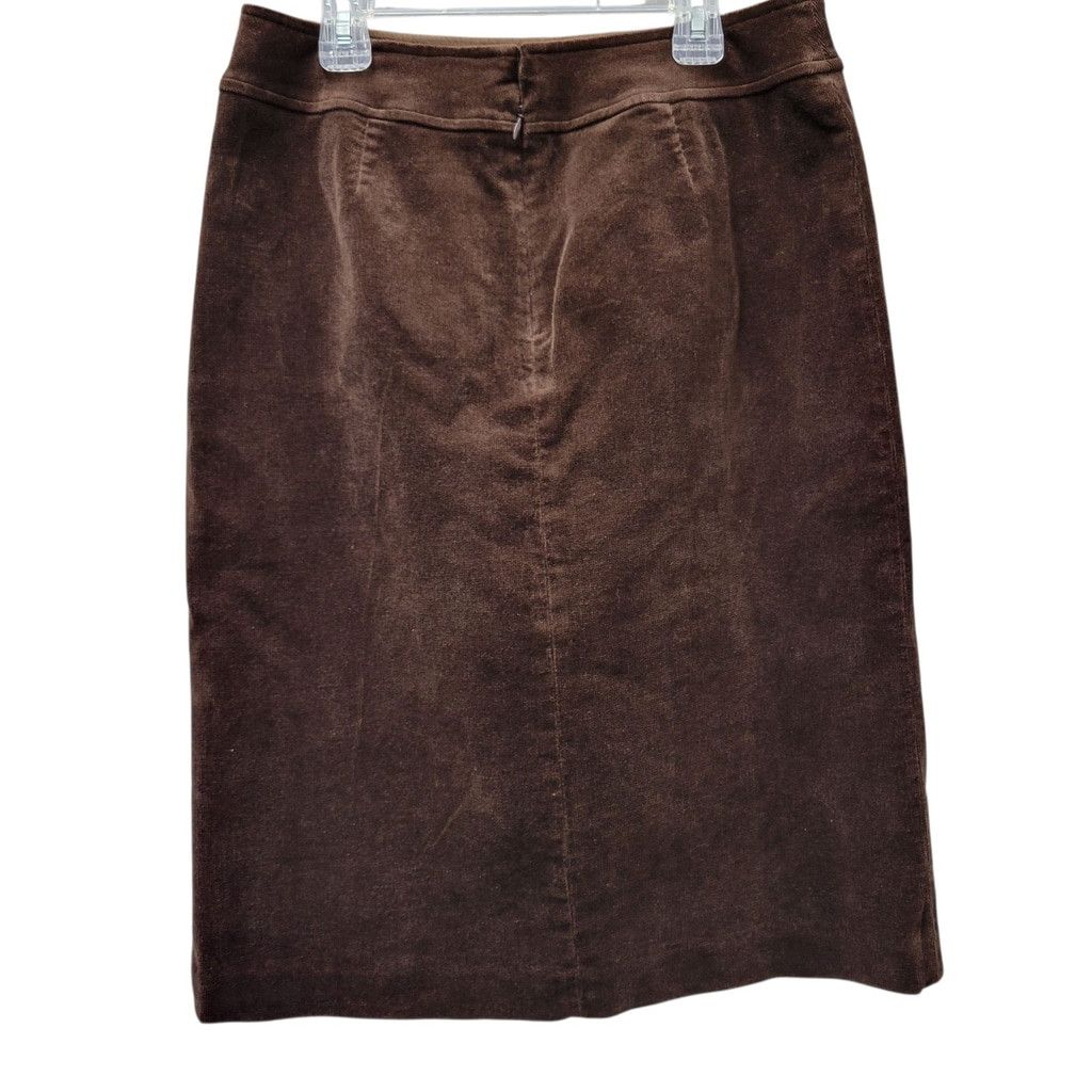 Harold Boots Harolds Women's Light-Corduroy Floral Pencil Brown Skirt 4 Size 27" / US 4 / IT 40 - 6 Thumbnail