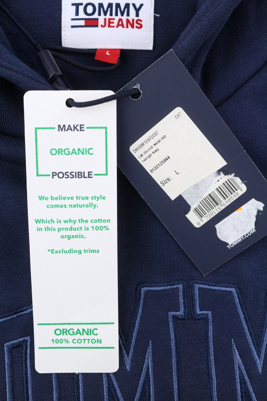 Tommy Hilfiger COLLEGE WASH L Dark Blue Pullover Hoodie 87408 Size US L / EU 52-54 / 3 - 7 Thumbnail